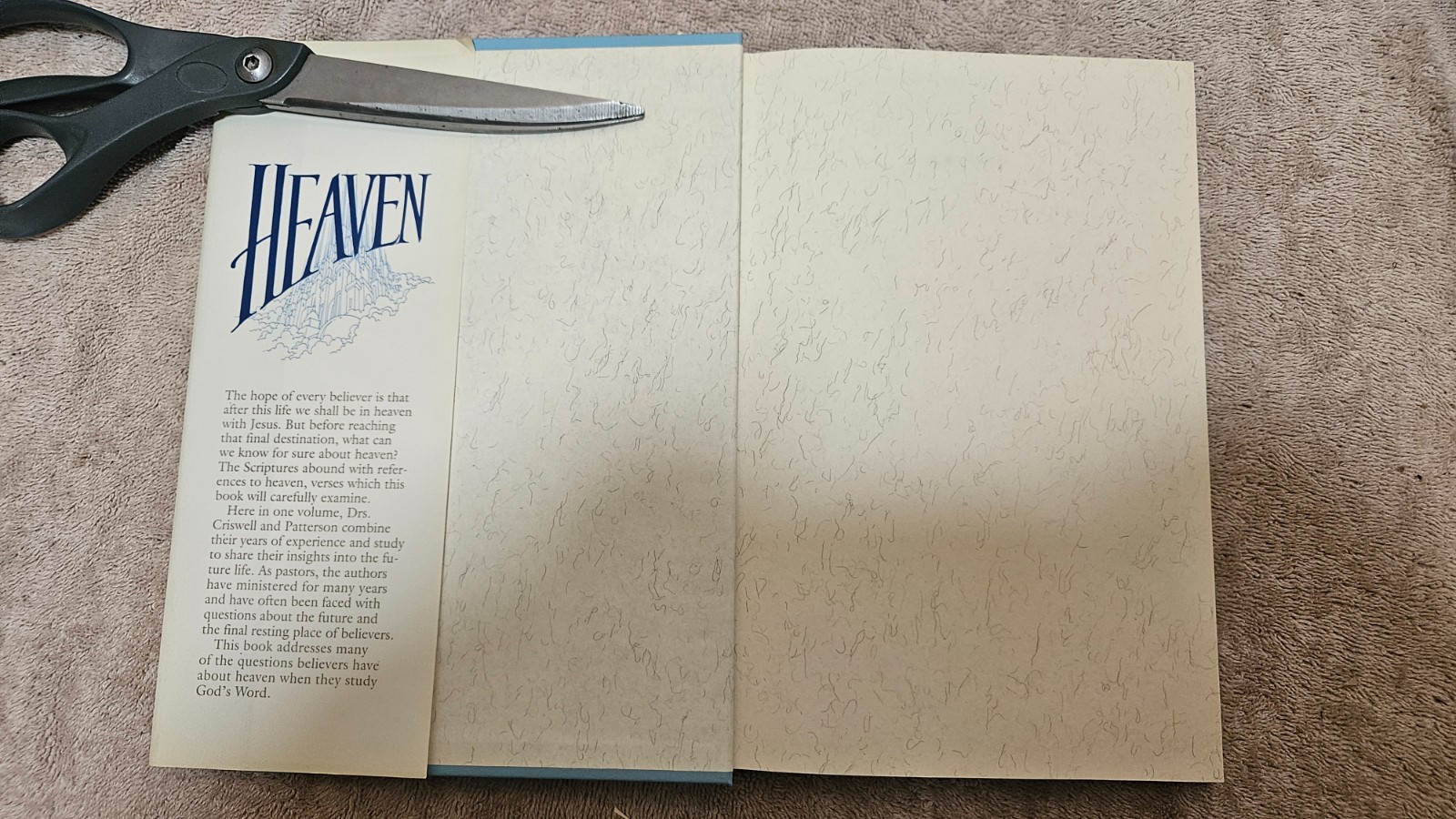 ‡ ✝️ Heaven by Criswell & Patterson • 1991 HCDJ VTG 2nd Print
