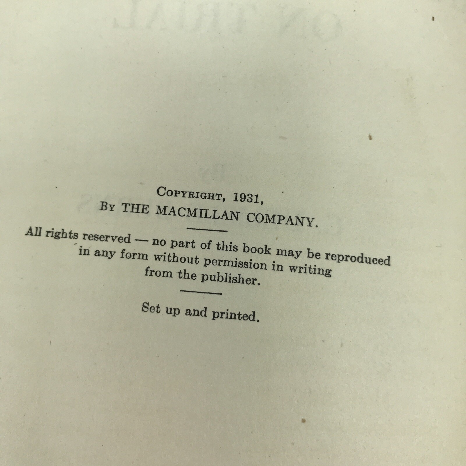 Modern Civilization on Trial By C.Delisle Burns 1931, The Macmillan company, HC
