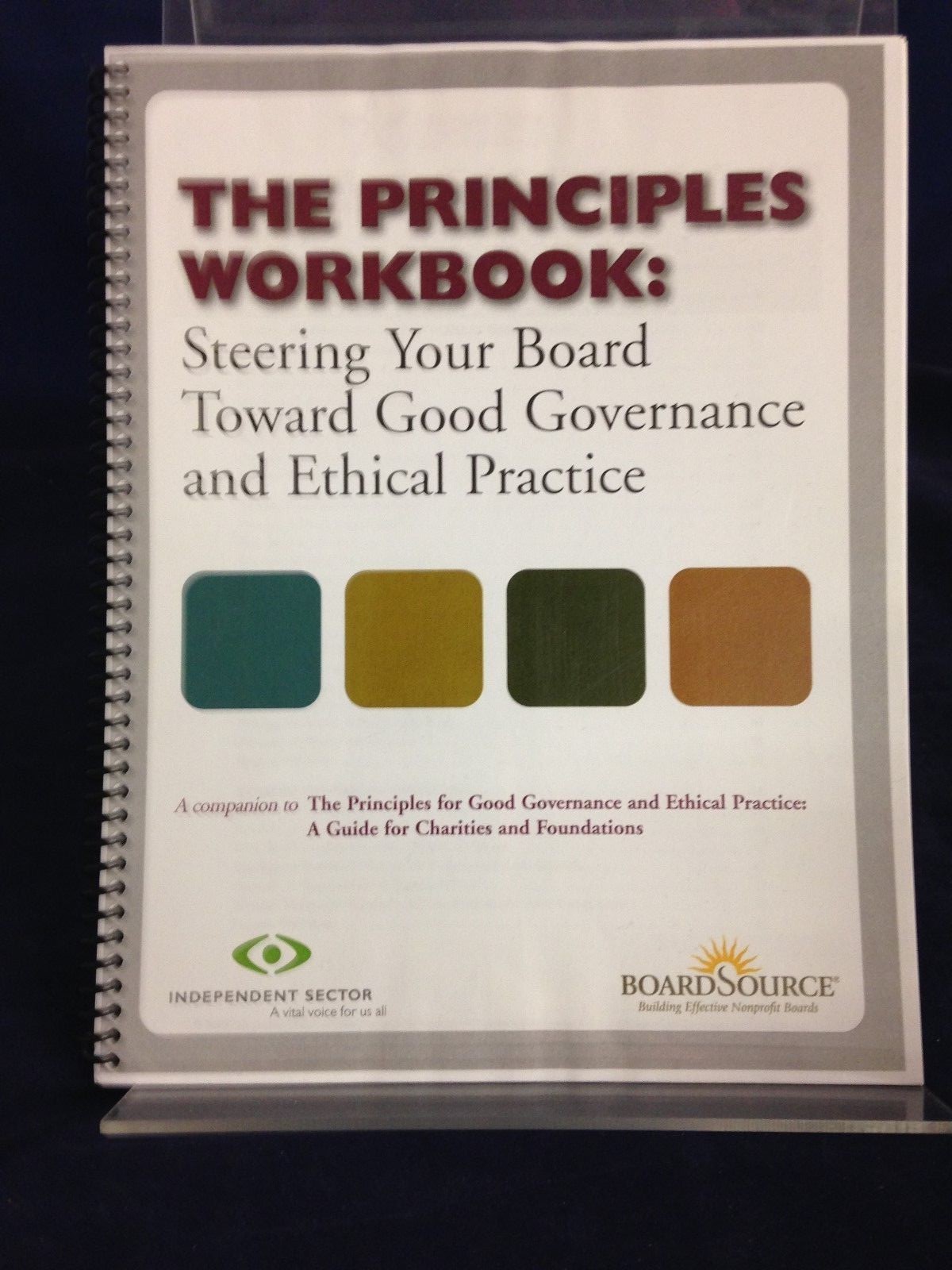 Principles Workbook: Steering Your Board, Board Sources 2009 Sprial VG 181015