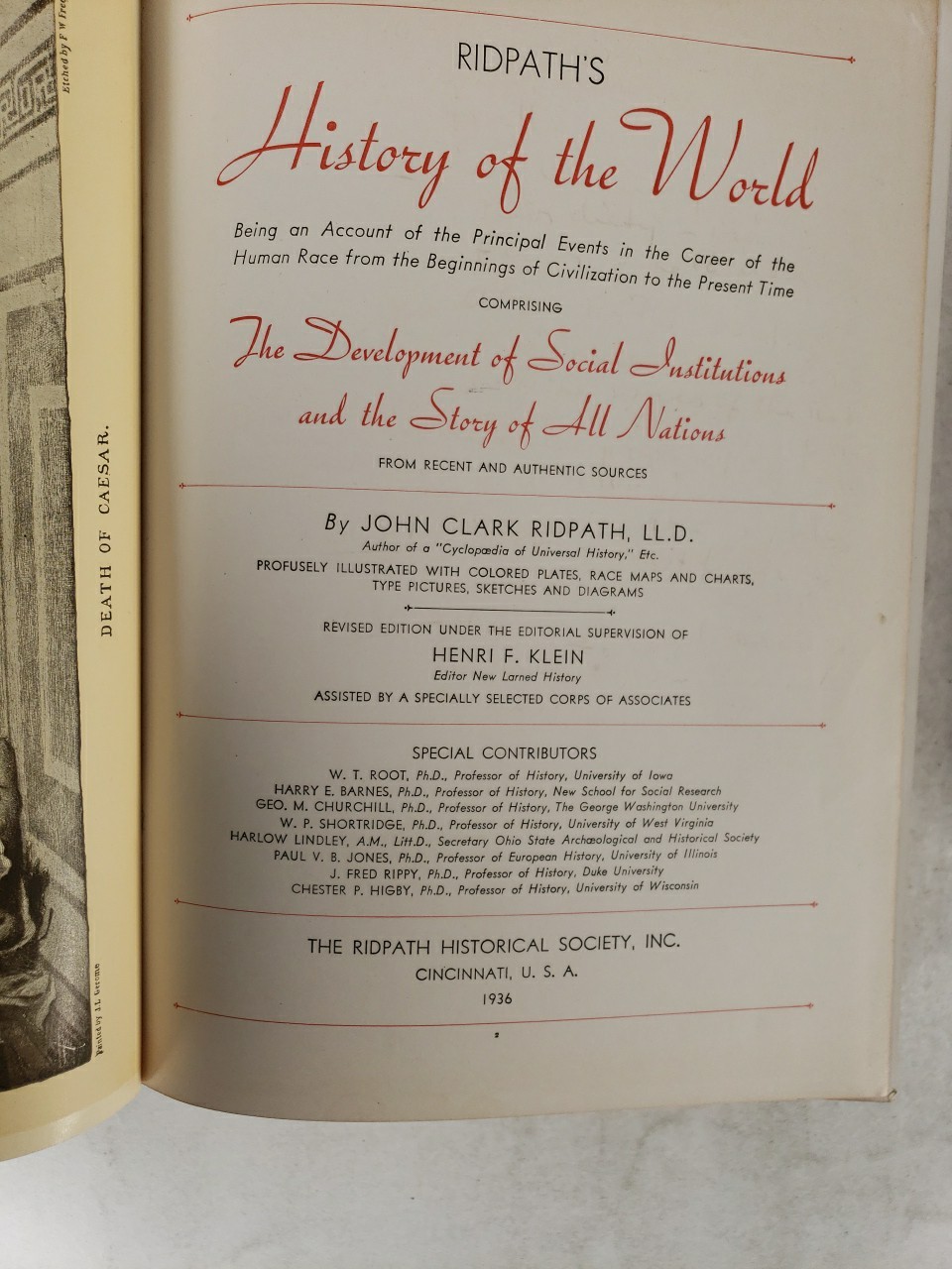 Ridpath’s History of the World (1930’s – 8 Books – Volumes 2 – 9 Only)