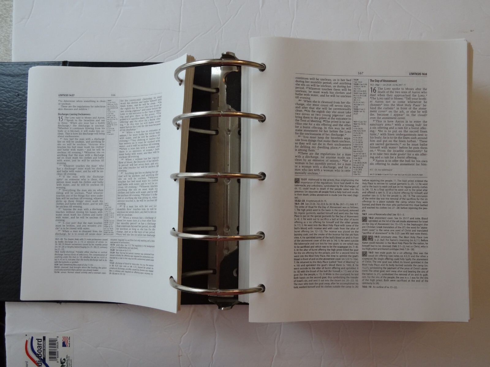 Loose Leaf Zondervan NIV Study Bible Fully Revised Hendrickson – Huge Bible