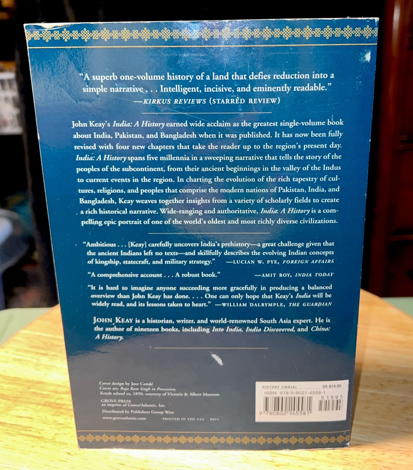 India : A History Revised and Expanded by John Keay (2011, Paperback, Used, B3)