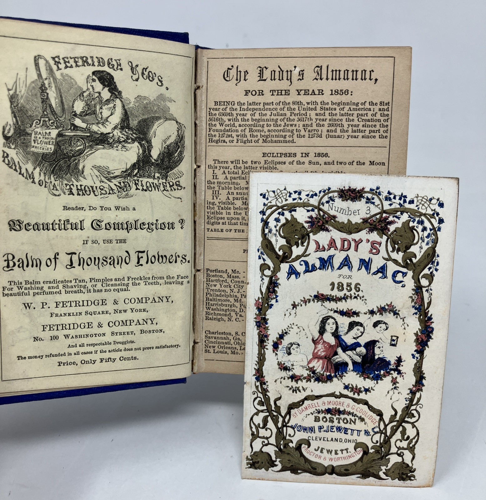 The Lady’s Almanac for 1856 Boston MA Miniature Book