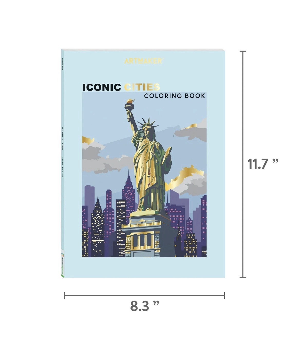 Hinkler Art Maker Iconic Cities Coloring Book, Ages 12 and up, 72 Pages