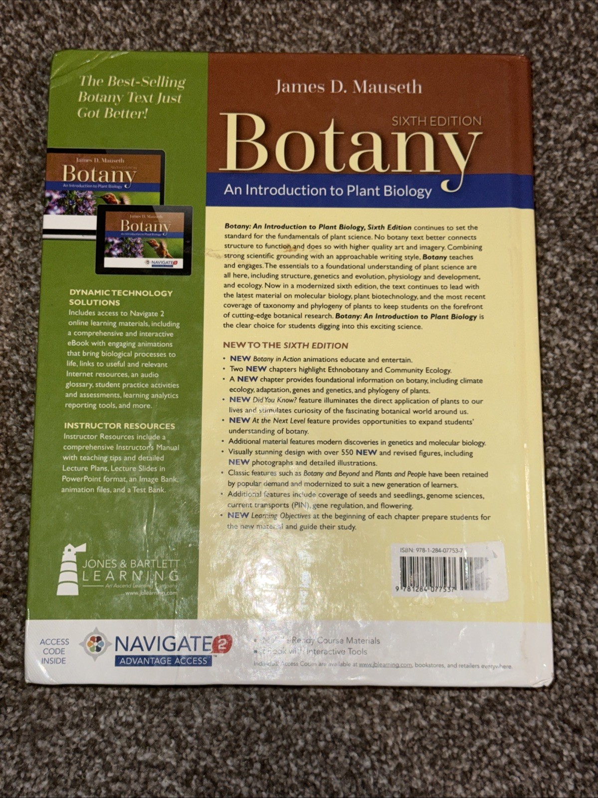 Botany : An Introduction to Plant Biology by James D. Mauseth (2016, Trade…