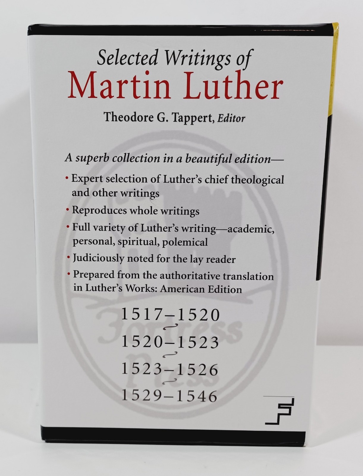 Fortress Press Selected Writings Of Martin Luther Trade Paperback Book Box Set