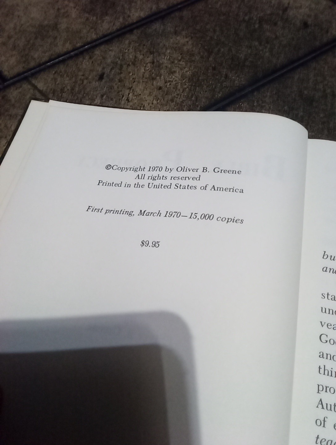 Bible Prophecy by Oliver B. Greene 1975 1st Print Hardcover Gospel Hour VG