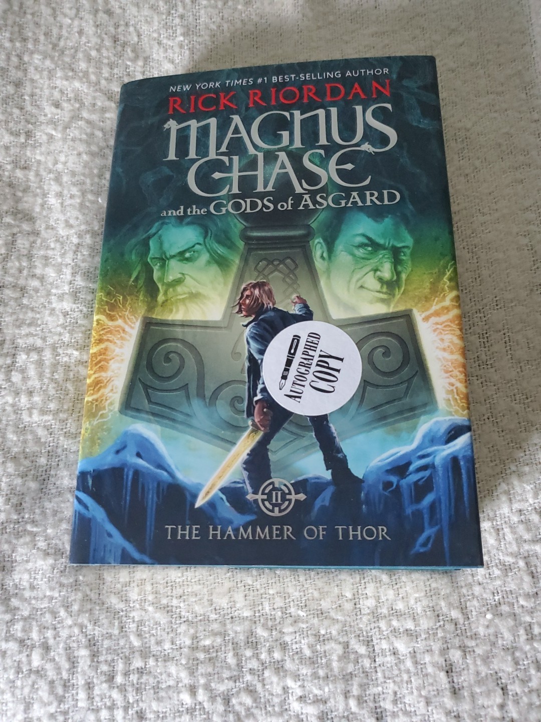 LOT OF THREE MAGNUS CHASE: RICK RIORDAN; FIRST/SIGNED: G