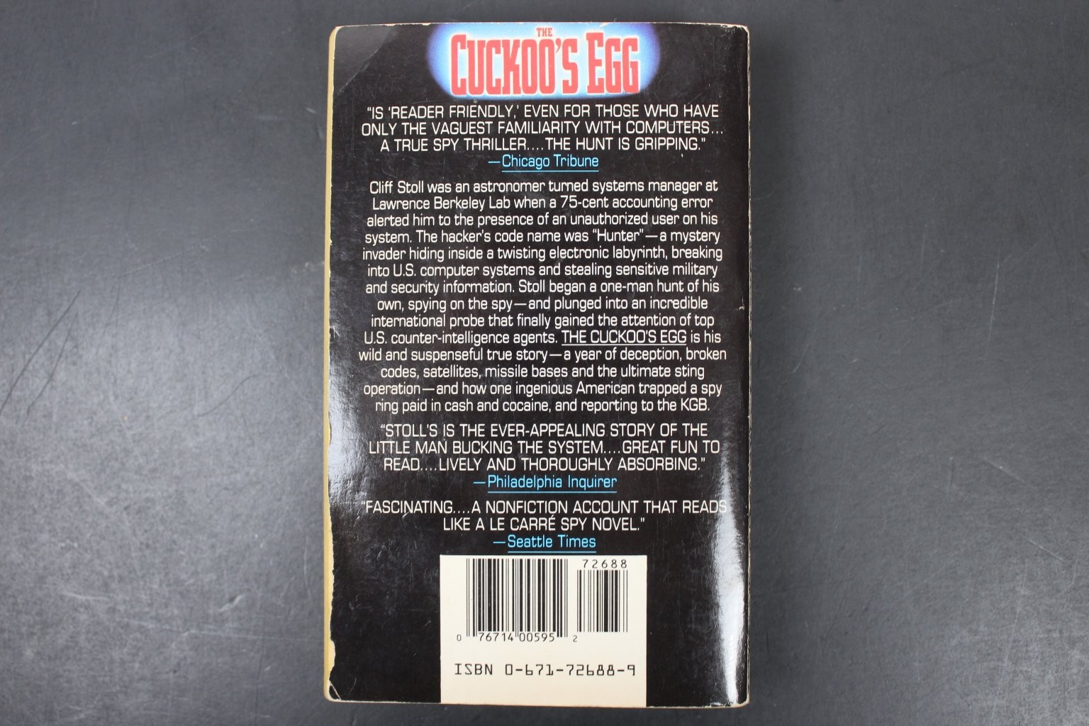 The Cuckoo’s Egg Cliff Stoll 1990 1st Pocket Books Printing Computer Espionage