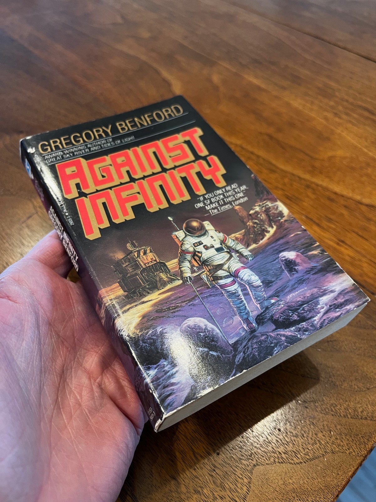 Against Infinity by Gregory Benford 1991 Bantam Edition Paperback Vintage Sci-Fi