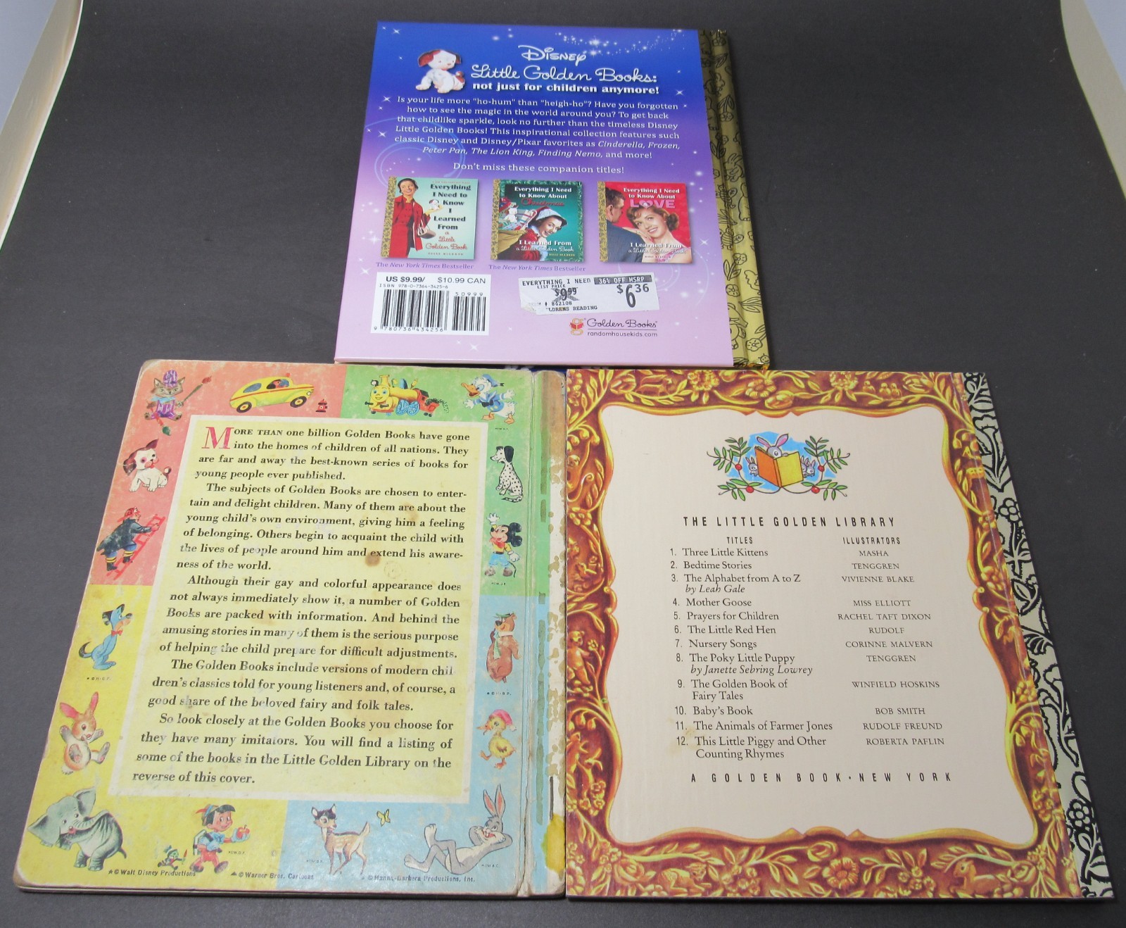 Little Golden Books Lot of 3 Classic Children’s Books – Mixed Titles