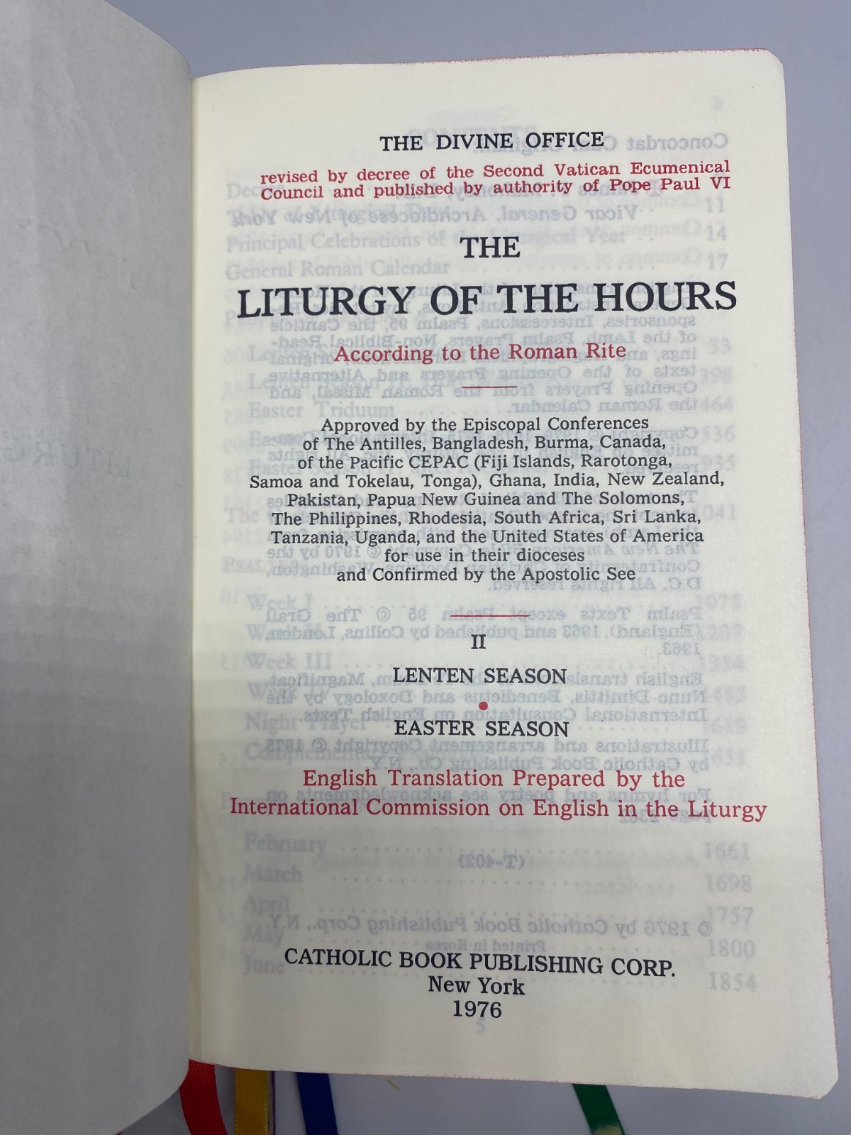 The Liturgy of the Hours Complete 4 Volume Set Catholic Prayer Books 1975 1976