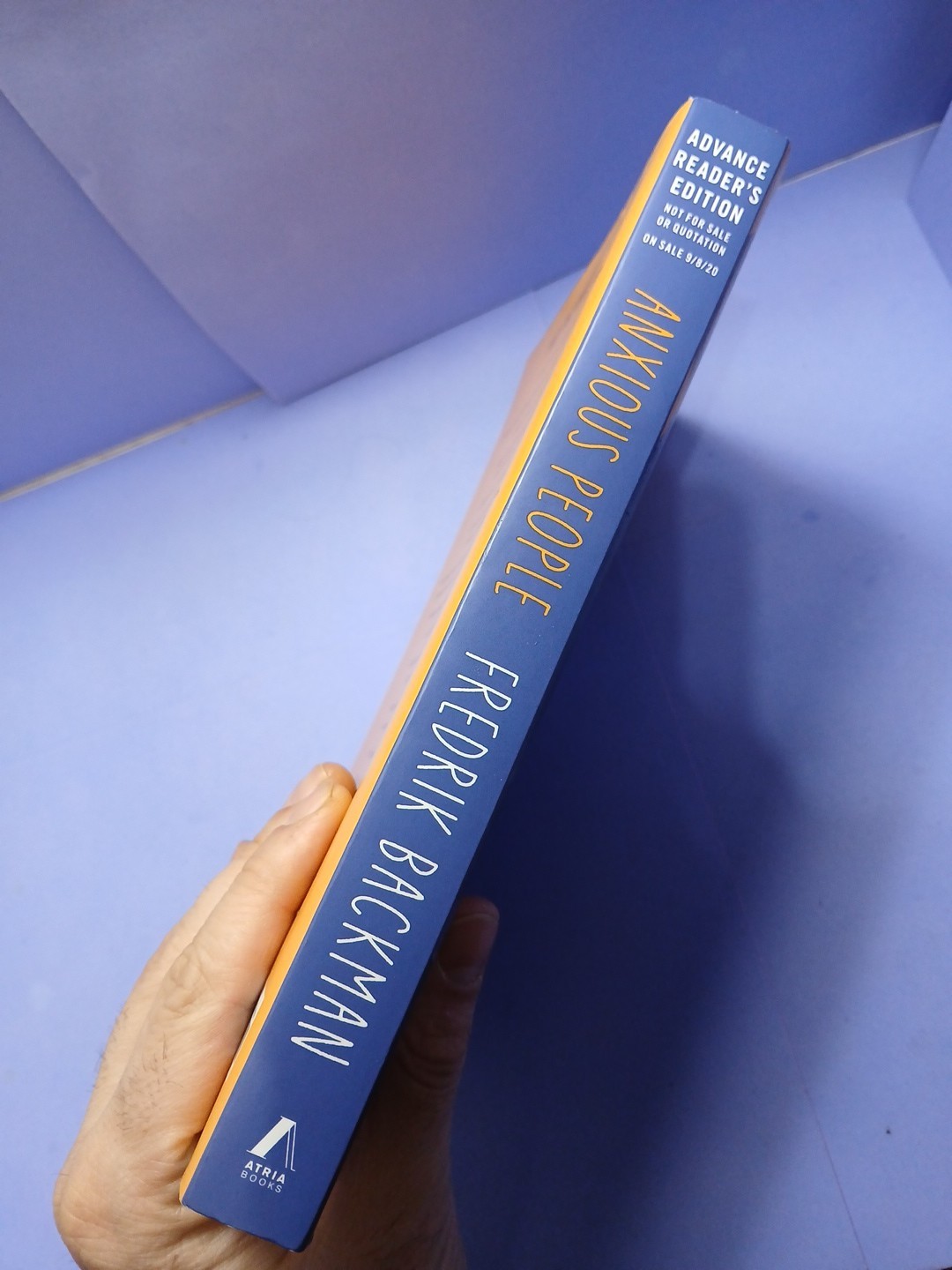 *ARC / Uncorrected Proof* Anxious People – Fredrik Backman (Atria, 2020)