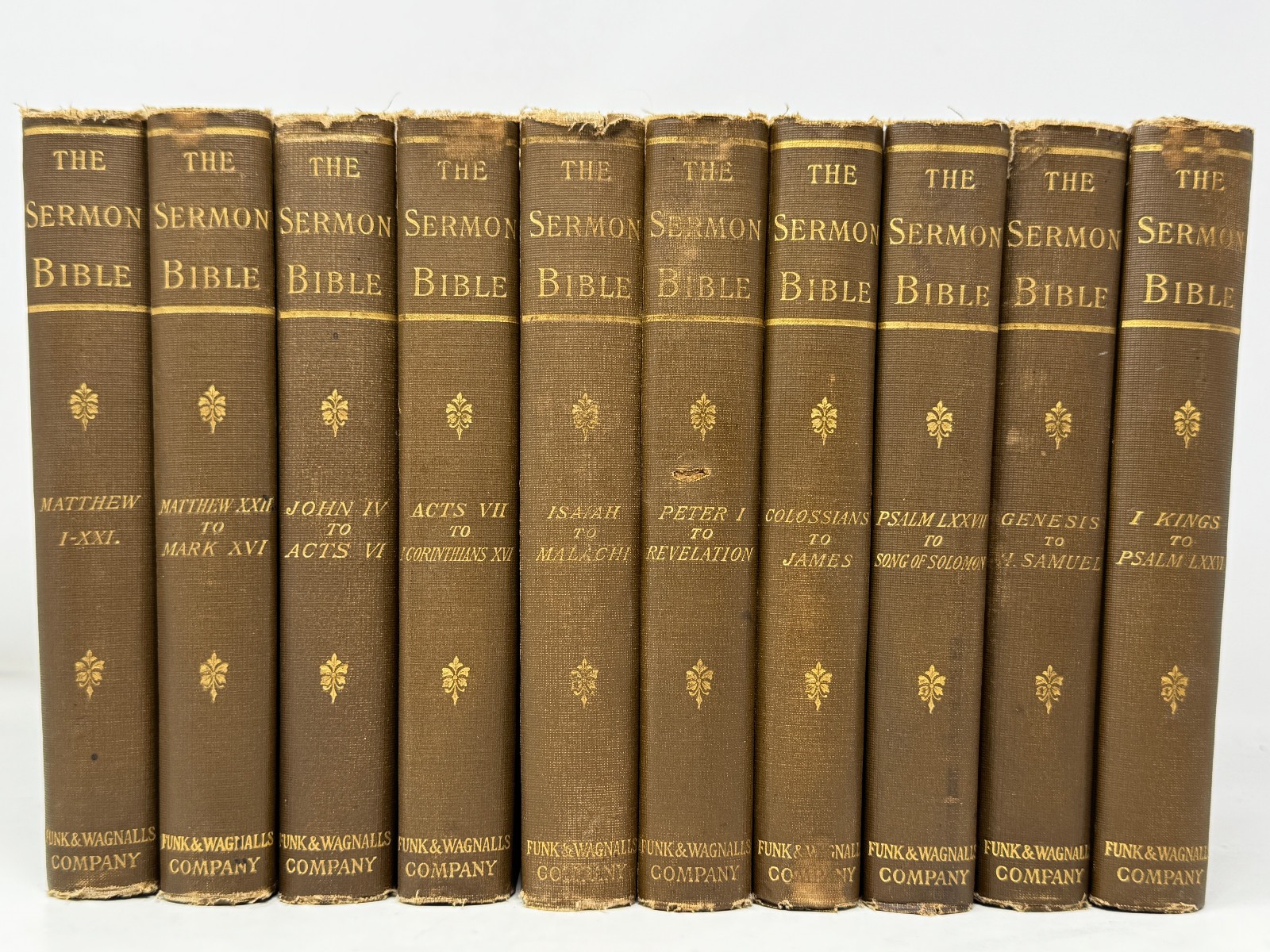 1909 The Sermon Bible Commentary Set Incomplete Funk & Wagnalls