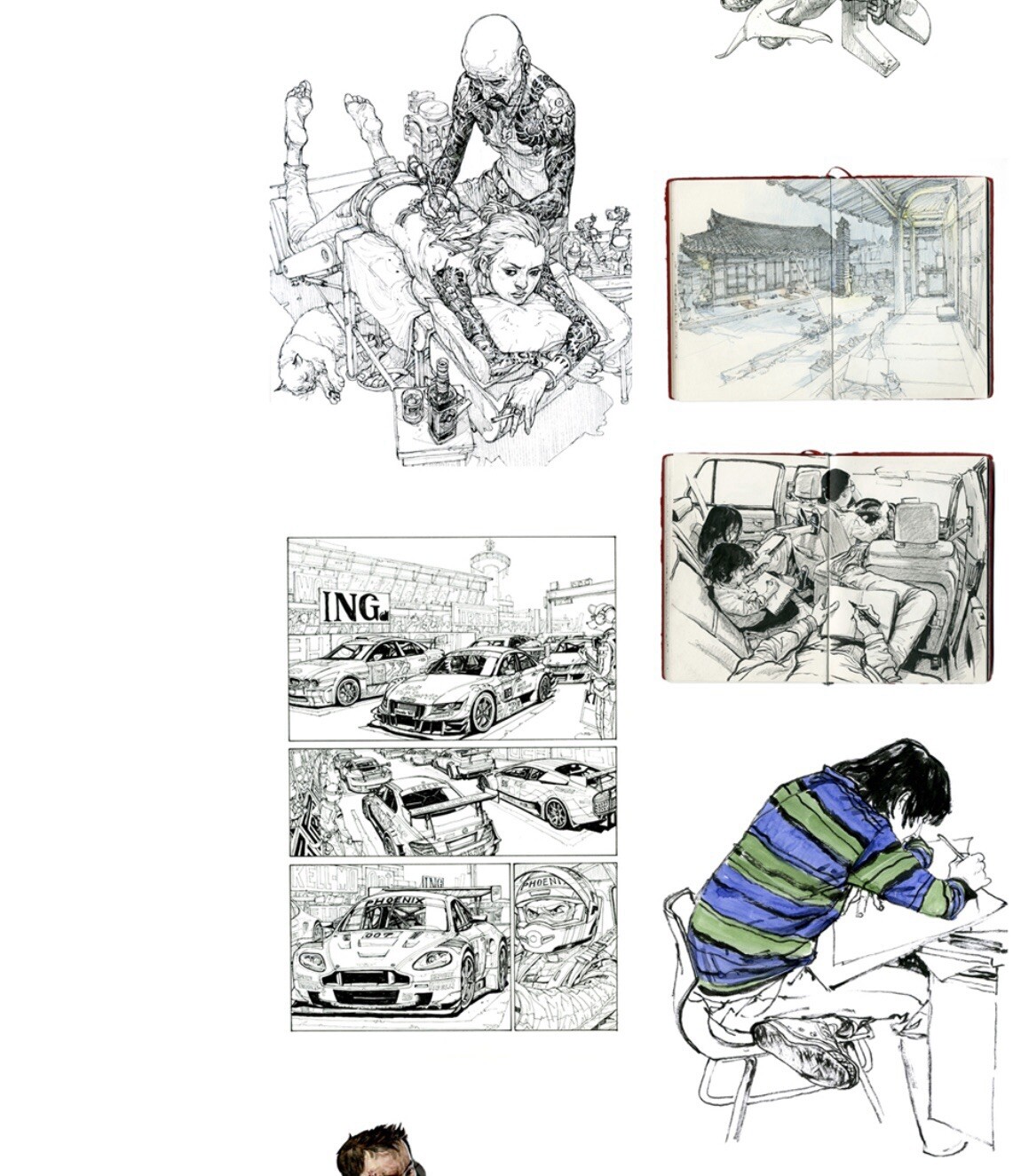Kim Jung Gi Art Book Original Sketch Collection 2011 + Free Flyer Korean