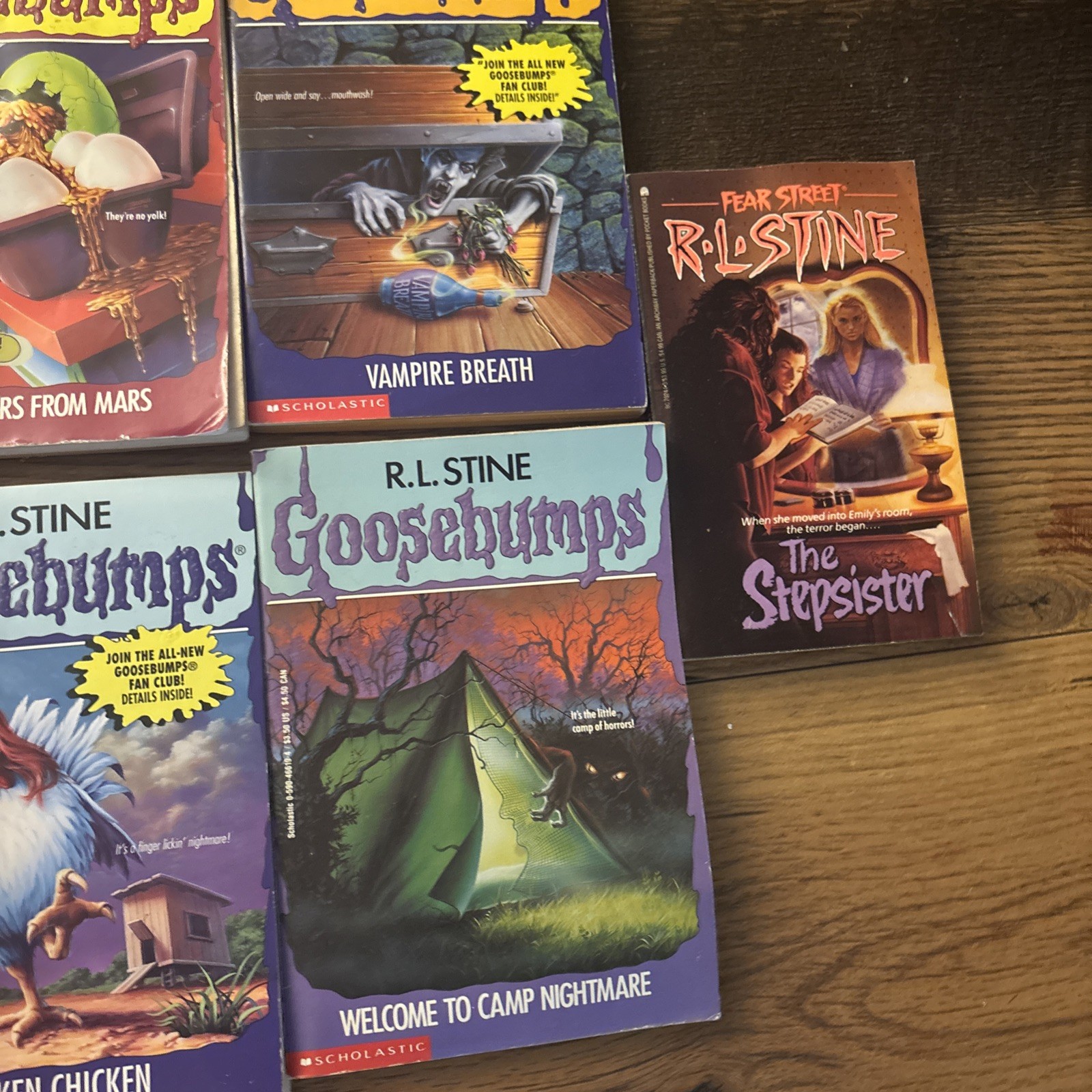 Vintage Goosebumps Books By R.L . Stine Lot of 9 – mixed lot, various condition