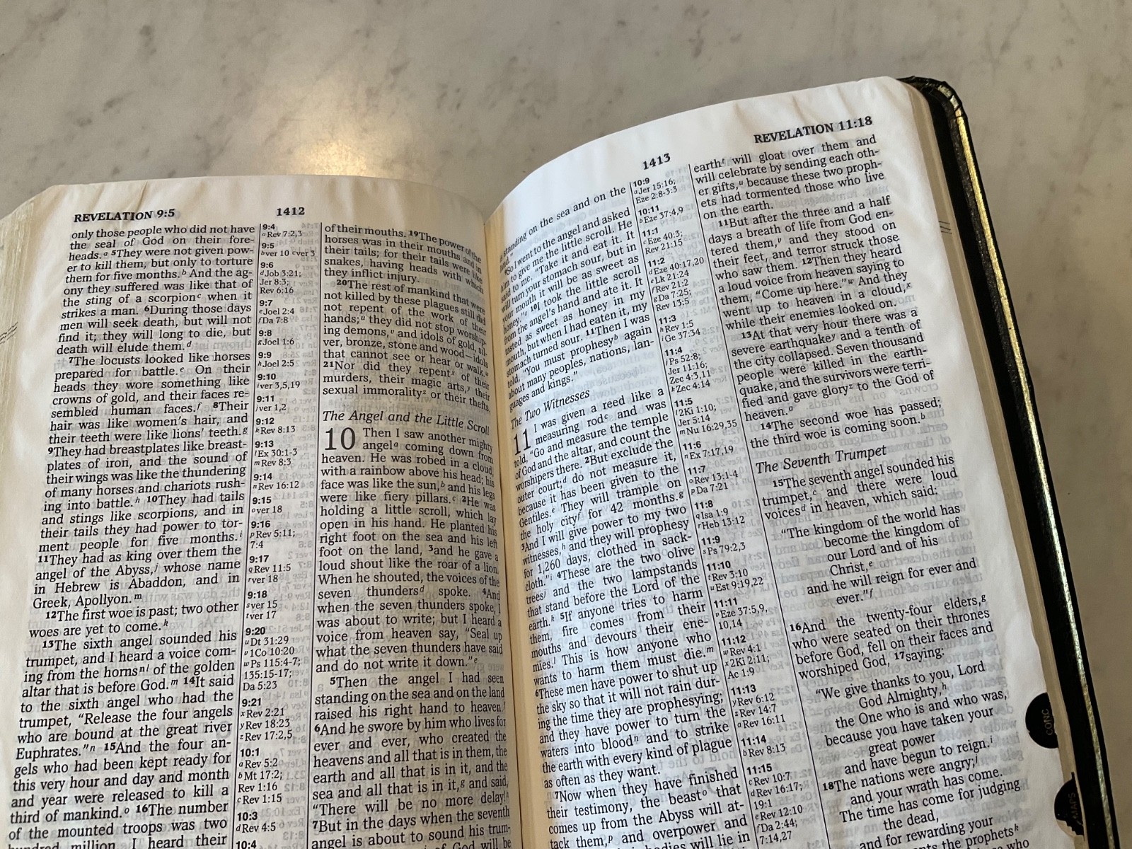 NIV Classic Reference Bible 1988 Top Grain Genuine Leather Text 1984