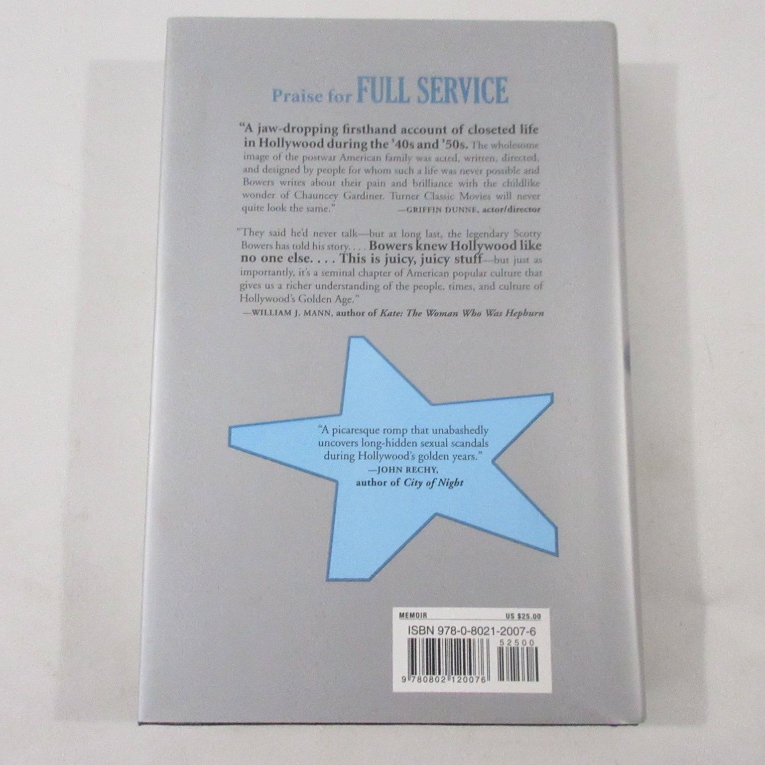 Full Service Bowers 1st Edition Hollywood Stars Memoir Secrets Sex Homosexuality
