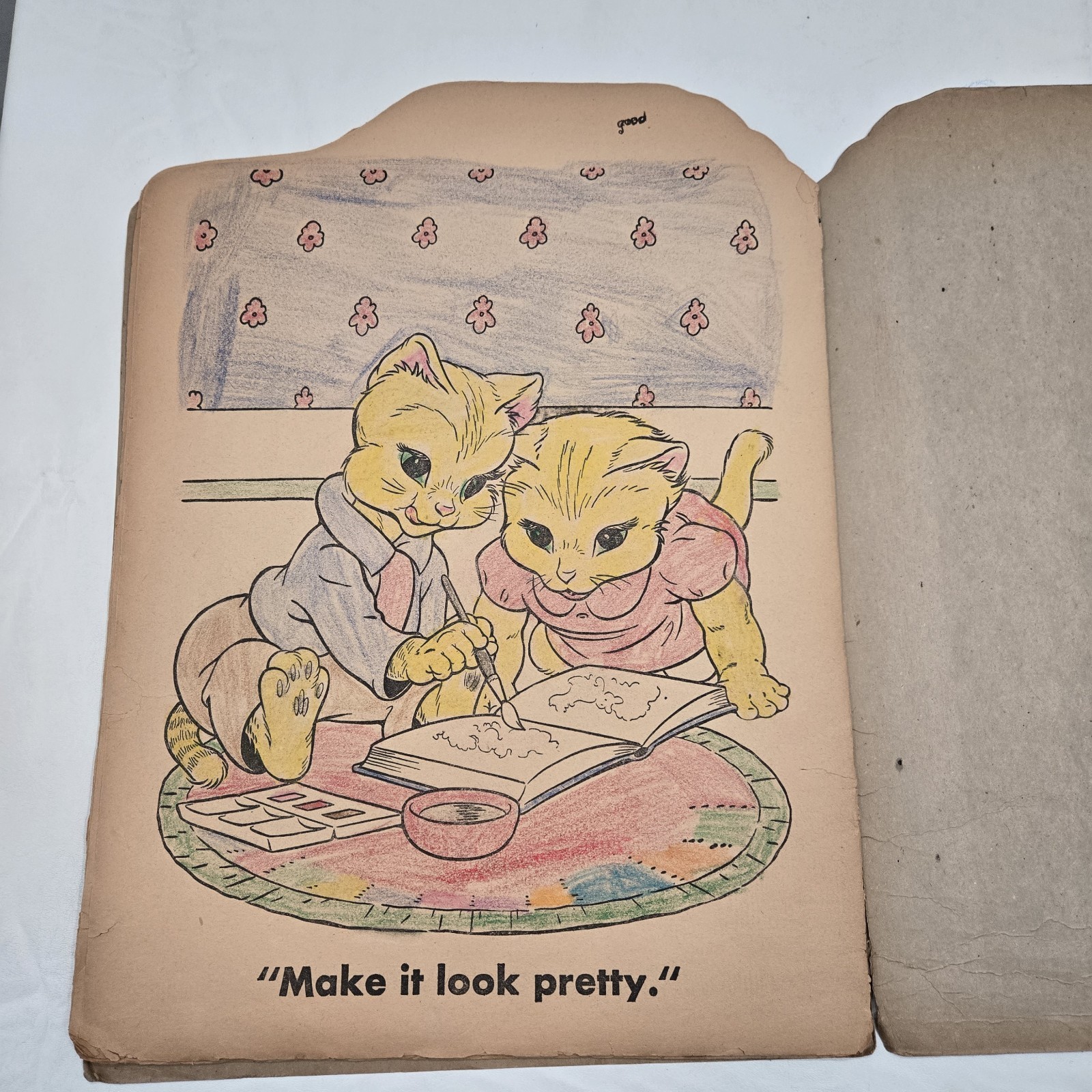 Tom Kitten’s Coloring Book Vintage 1940’s Kids Used See Description