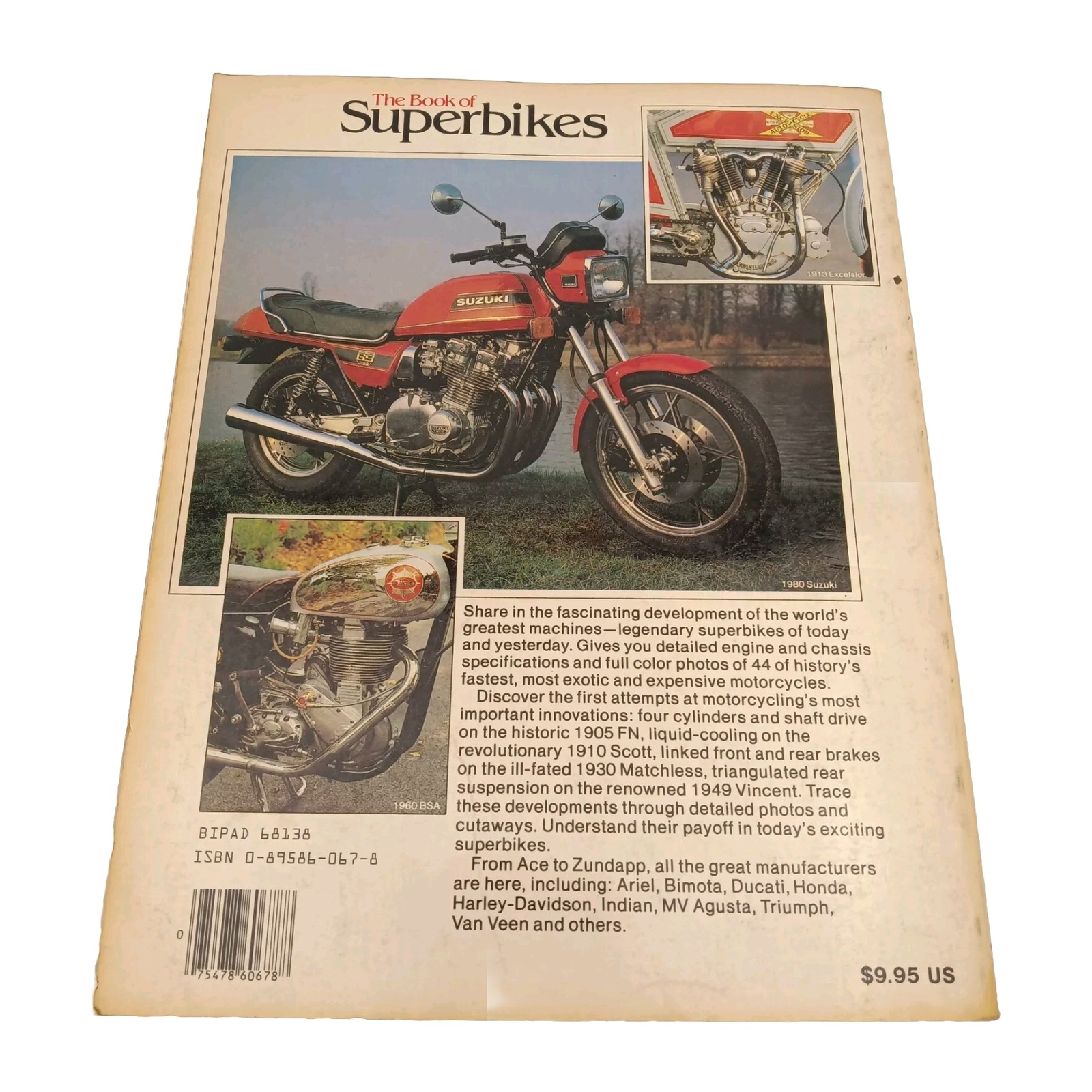The Book of Superbikes Laurie Caddell Mike Winfield Indian Triumph Harley 1981