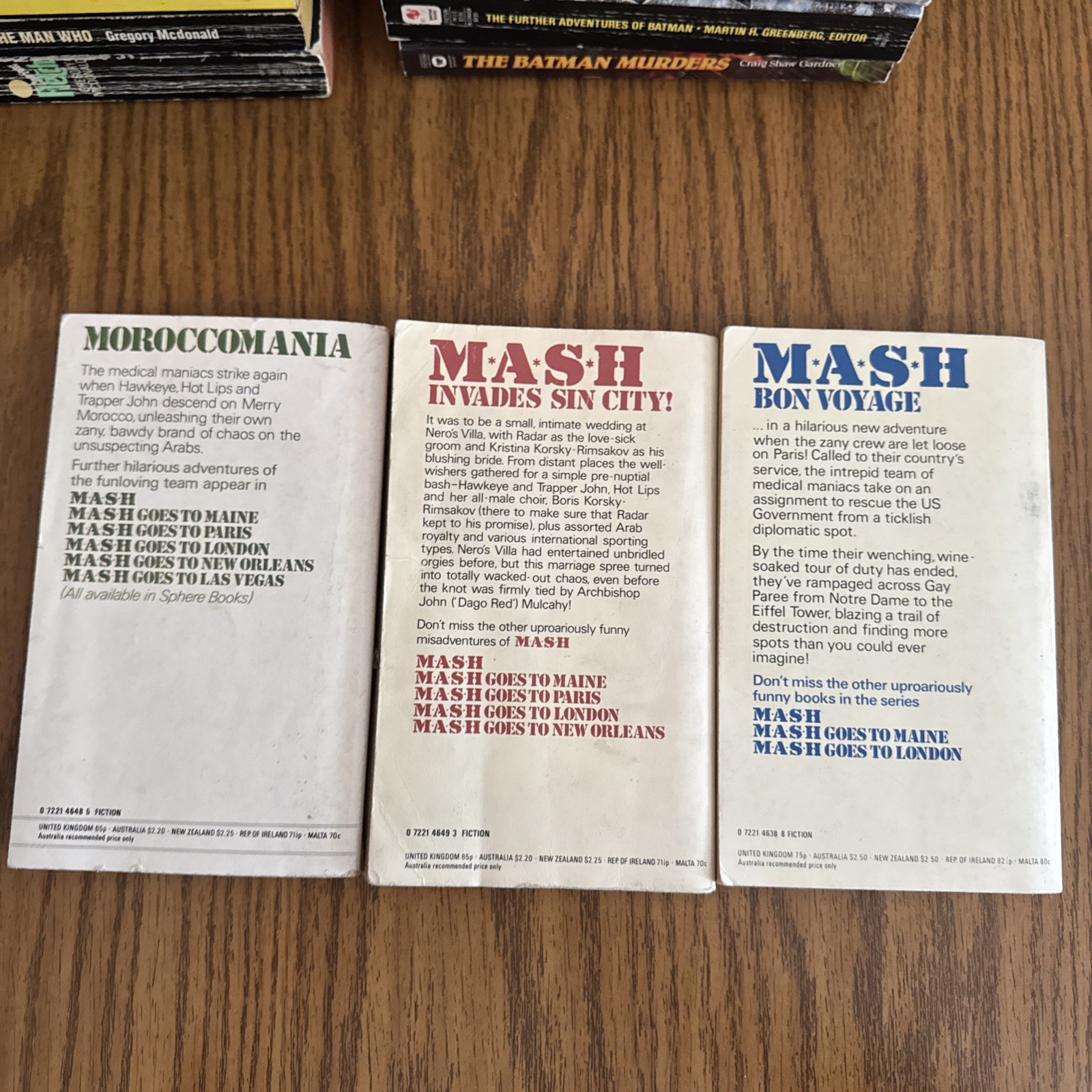 Lot of 3 MASH Paperback Books by Richard Hooker