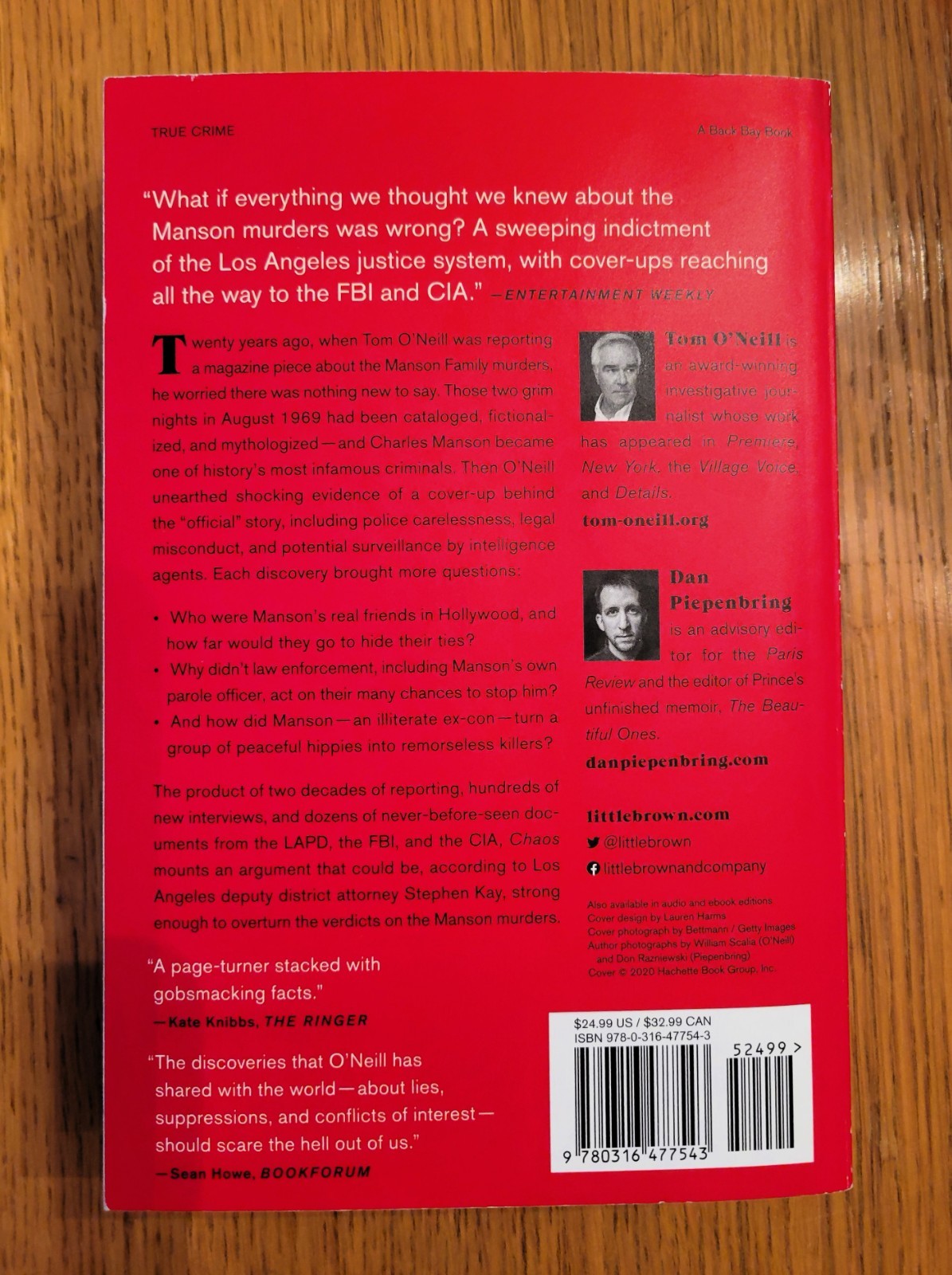 CHAOS: Charles Manson, the CIA, the Secret History of the Sixties by Tom O’Neill