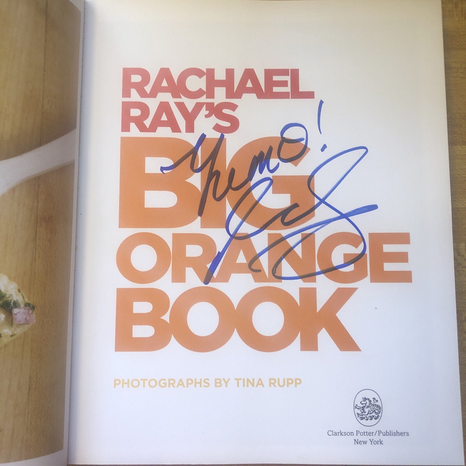 Rachael Ray’s Big Orange Book Cookbook Signed (3lb) First Edition