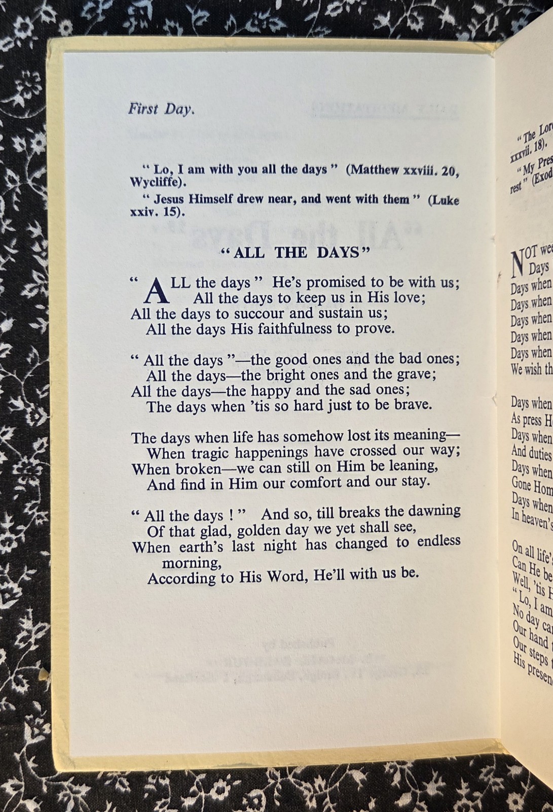 All The Days by J. Danson Smith, No. 23, The Meditation Series, Circa 1910s