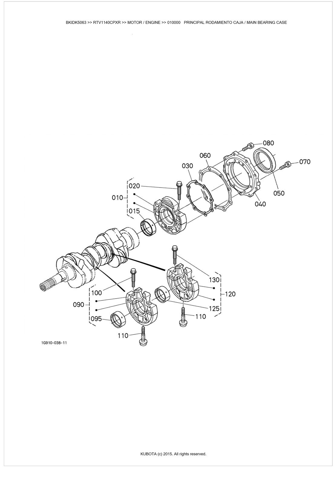 KUBOTA RTV1140CPX CPXR 2015 Illustrated Parts Manual SECURED, TOUGH FRONT & BACK