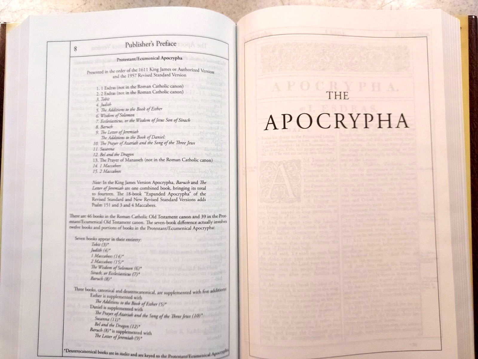 The Holy Bible King James Version KJV 1611 Edition With Apocrypha / Hardcover