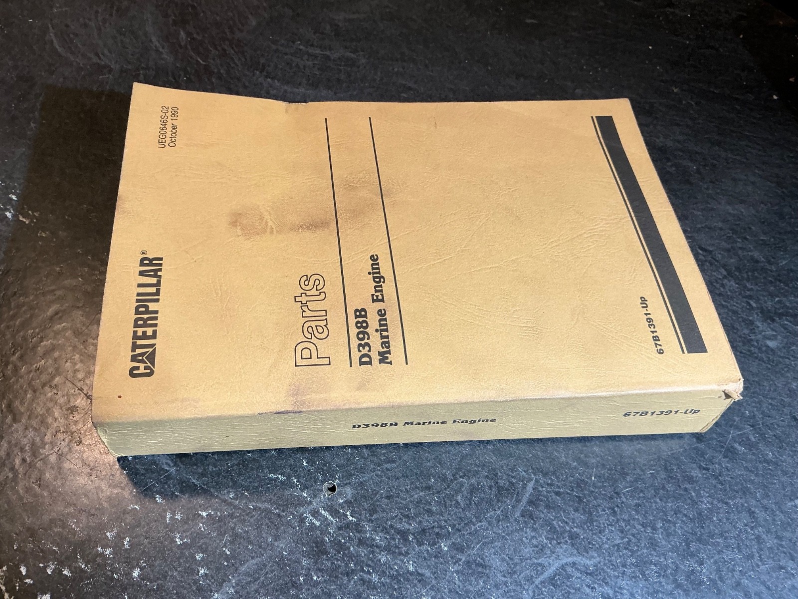 Caterpillar D398B Marine Engine Parts Manual Catalog Serial Numbers 67B1391-Up
