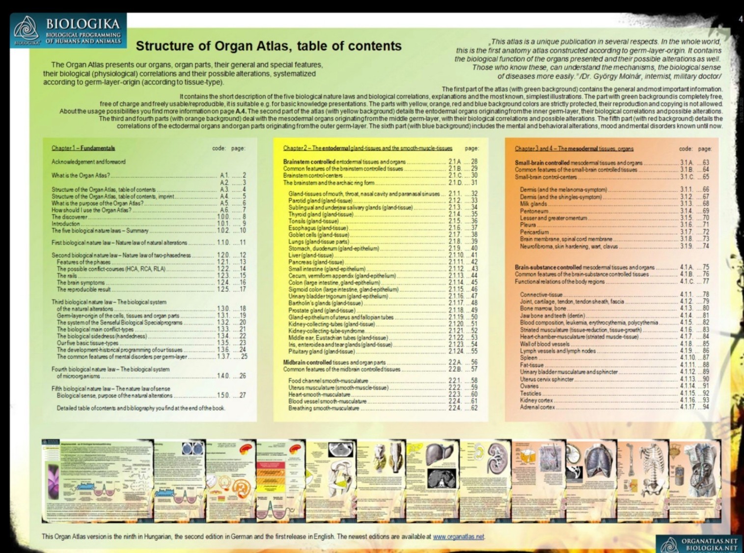 FREE SHIPPING! BIOLOGIKA ORGAN ATLAS : ROBERTO BARNAI/ 154 pages, 2021 edition