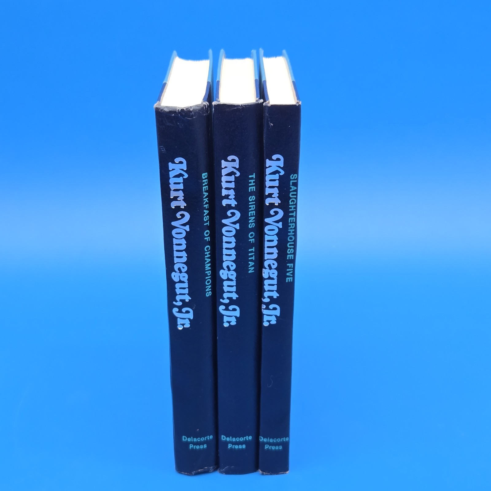 Kurt Vonnegut Jr Lot 3 Delacorte Hardcover Books Slaughterhouse Sirens Breakfast