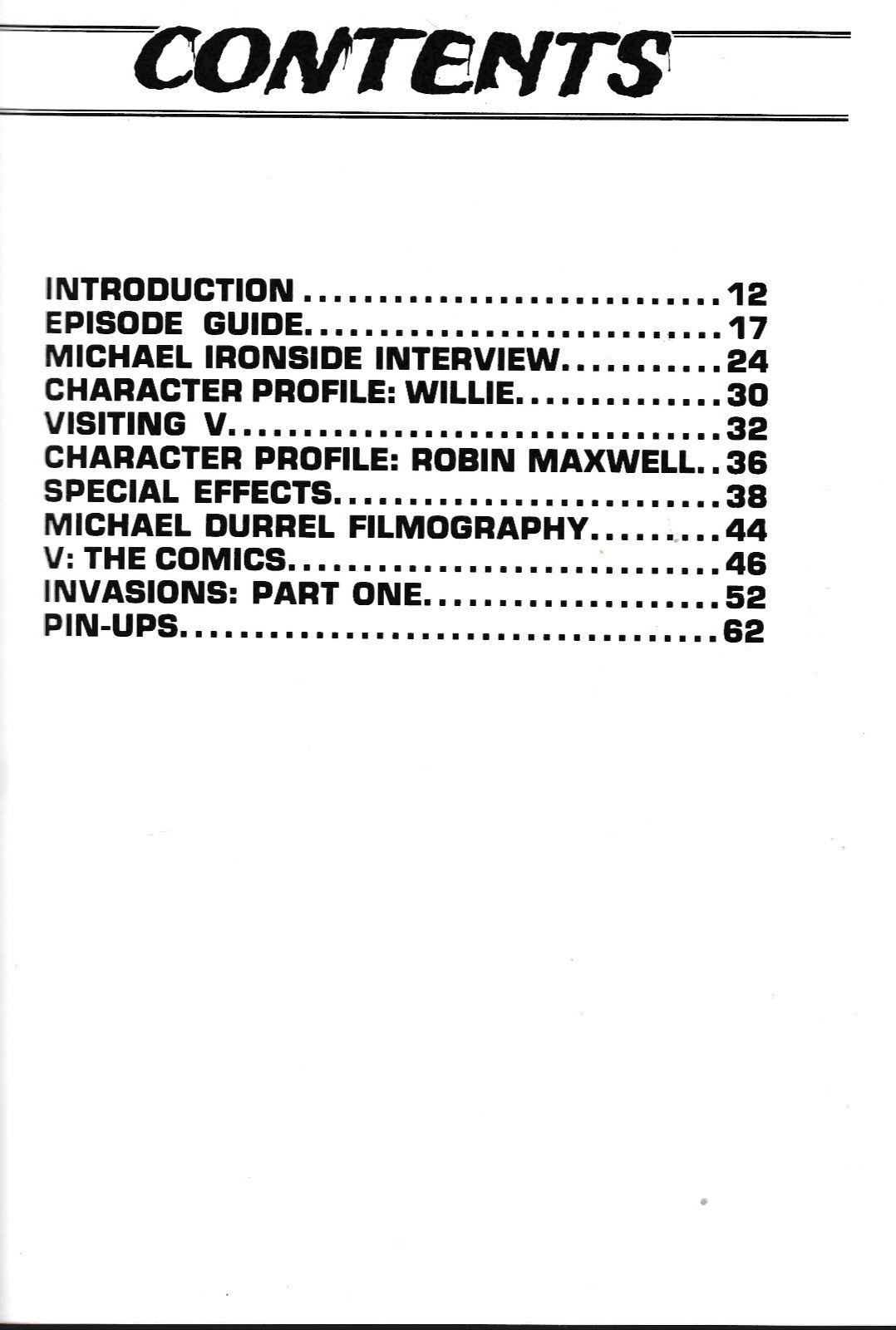 THE V FILES BOOK TWO: THE WAR (1985) 1st printing 72 pages plus typescripts.