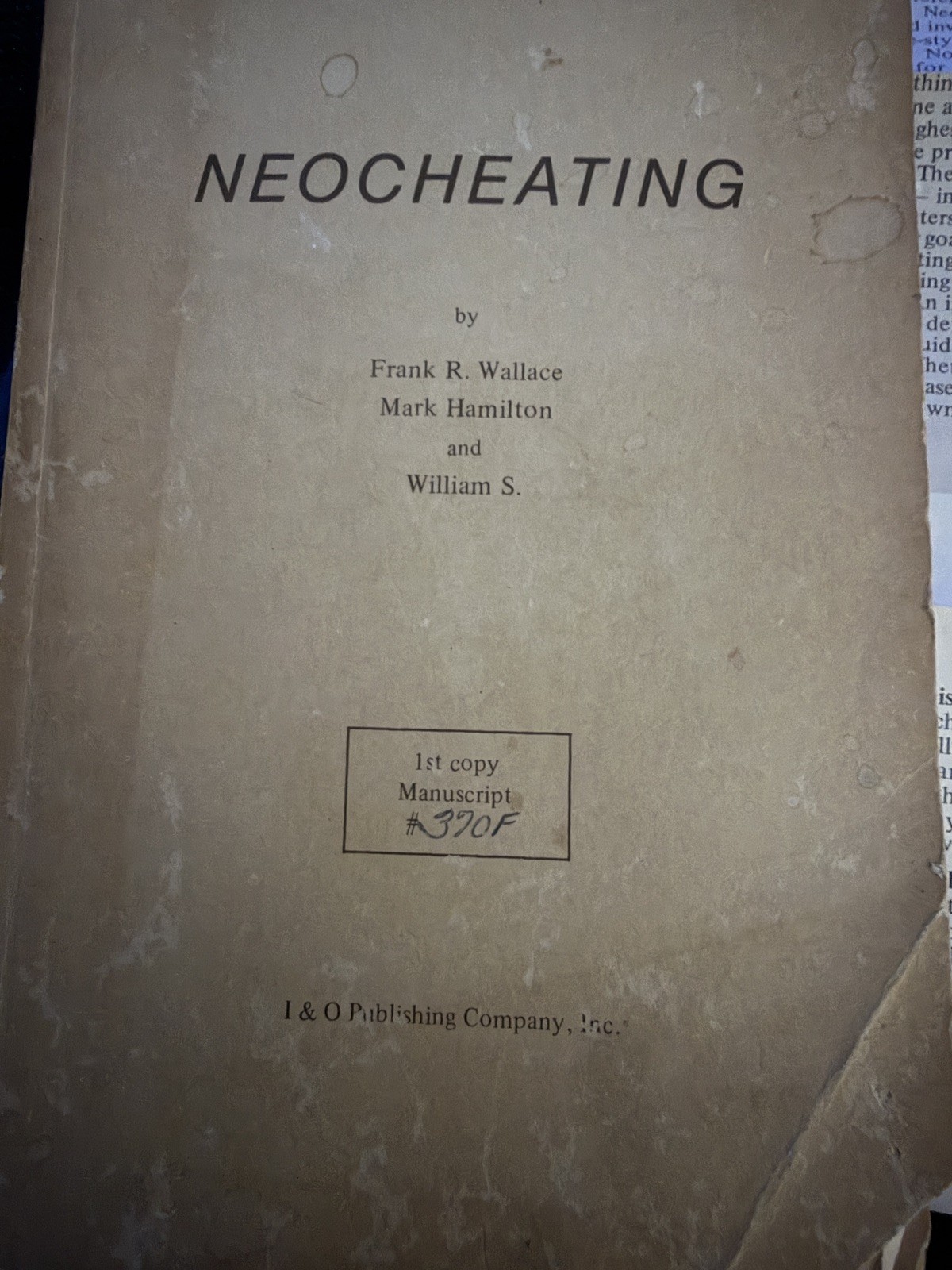 1st EDITION Neocheating Manuscript Book AND RARE Pamphlet by Frank R. Wallace