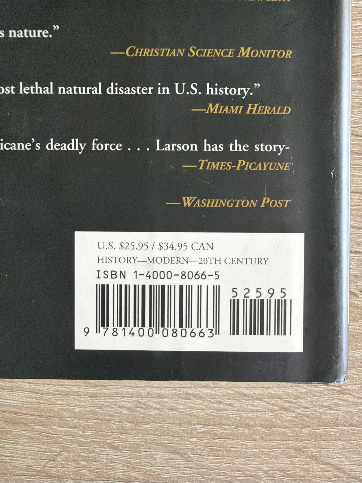 SIGNED Erik Larson THUNDERSTRUCK 2006 Crown, NY First Edition/Printing HC/DJ