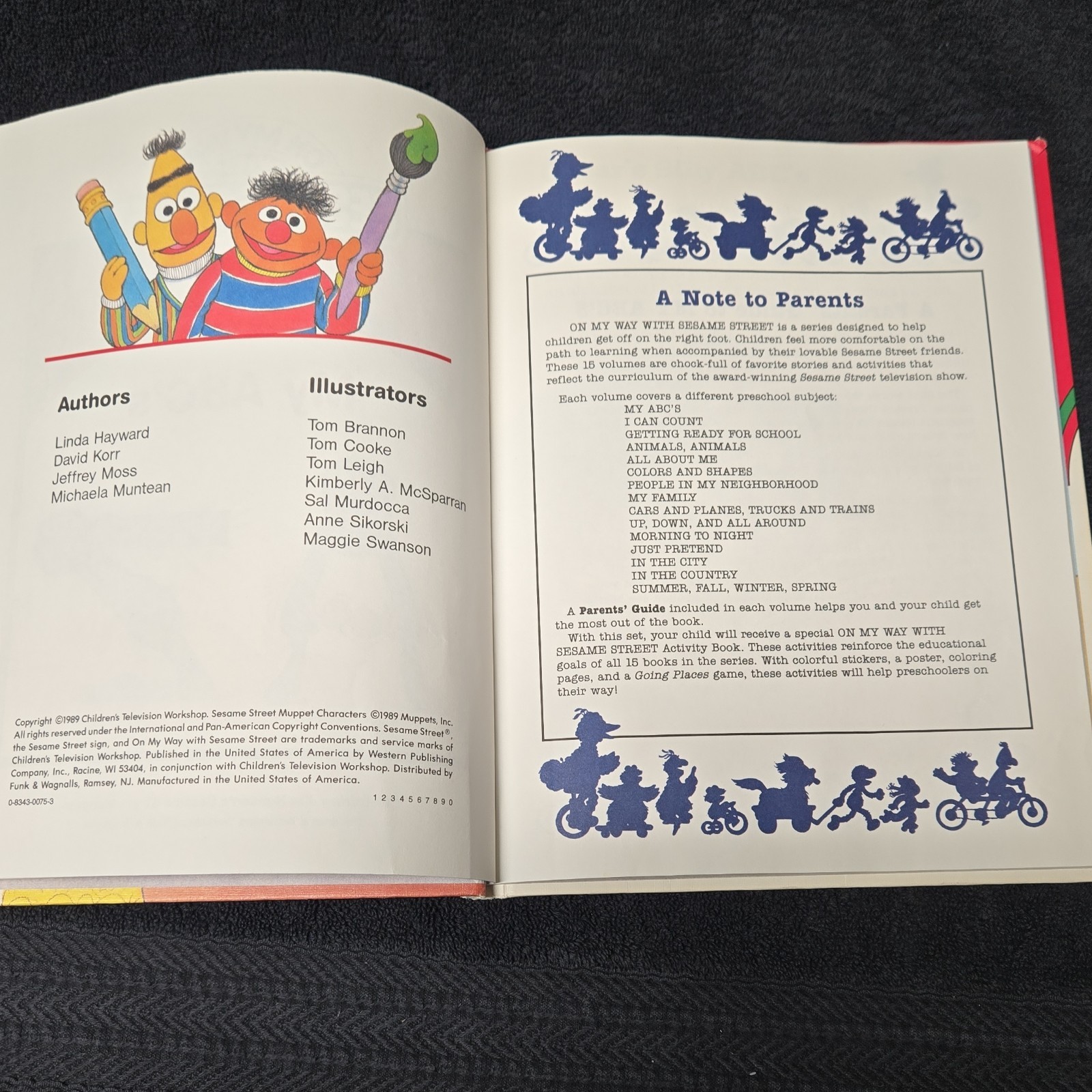 On My Way with Sesame Street: My ABC’s Hardcover Funk & Wagnalls 1989 Illus
