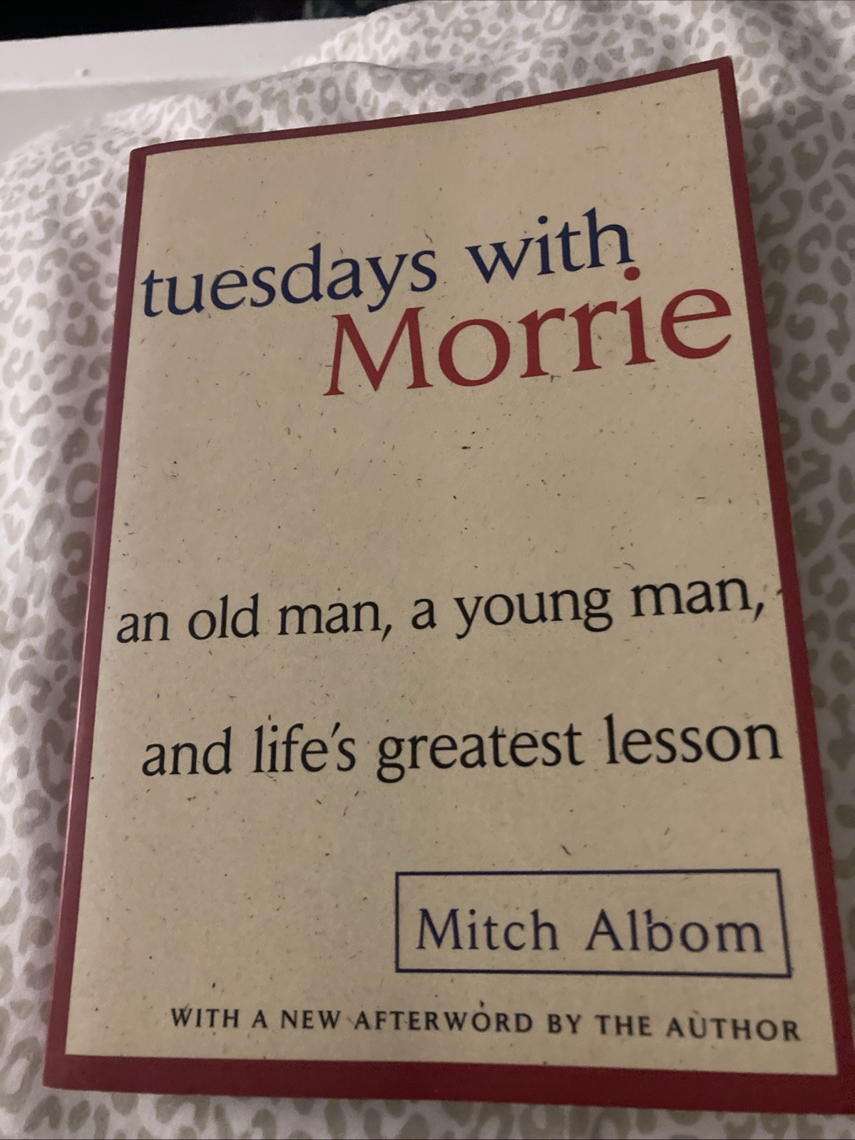 Tuesdays with Morrie: An Old Man, a Young Man, and Life’s Gre – Like New