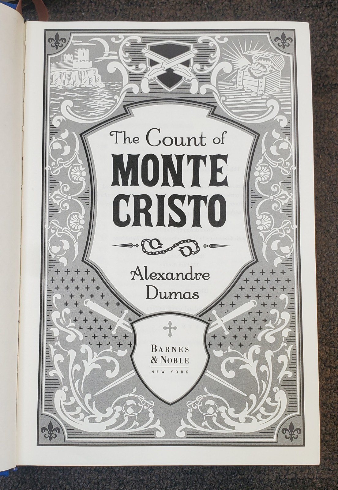 The Count of Monte Cristo – Dumas – 2011 B&N leather bound gilt edges – good
