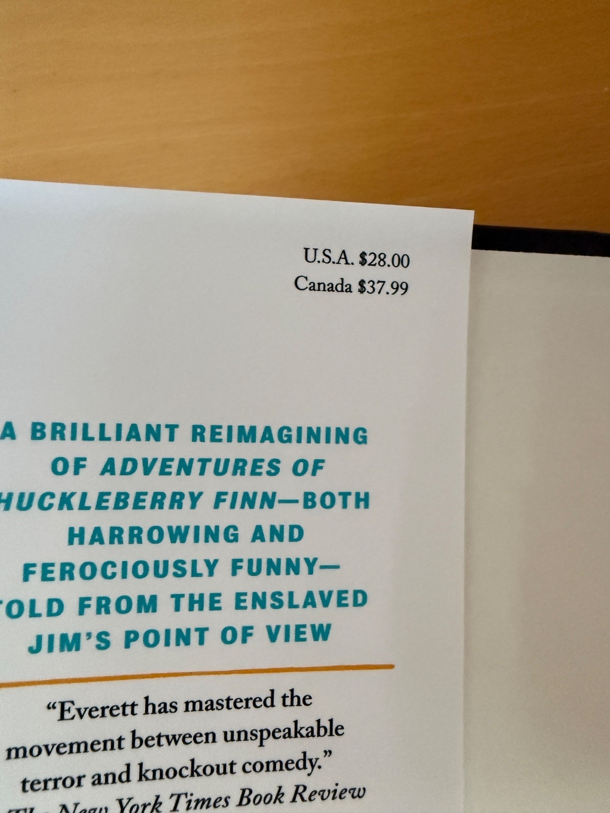 James by Percival Everett – FIRST EDITION/FIRST PRINTING Pulitzer Prize Winner!