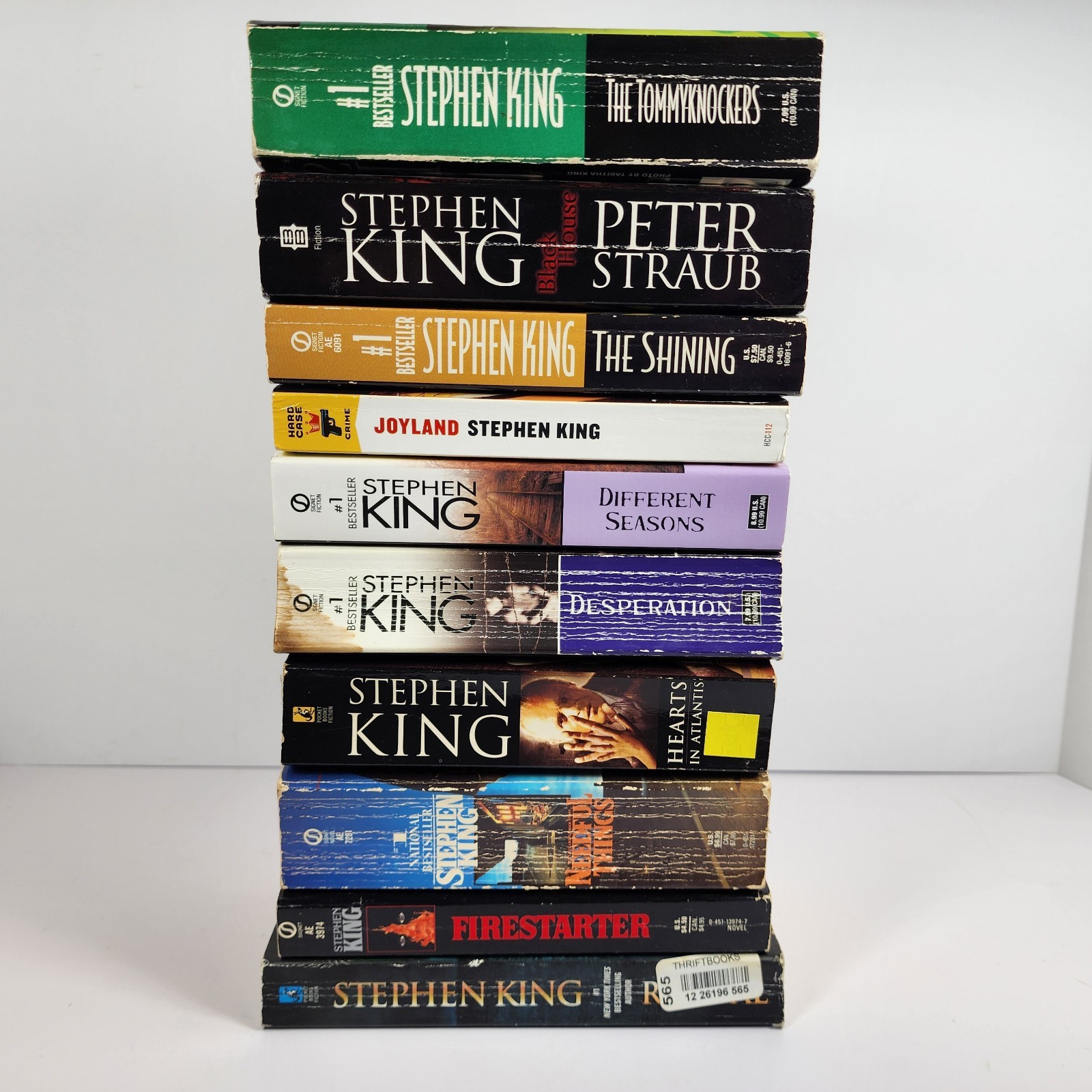 Lot of 10 Paperback Books by Stephen King Shining, Tommyknockers, Firestarter…