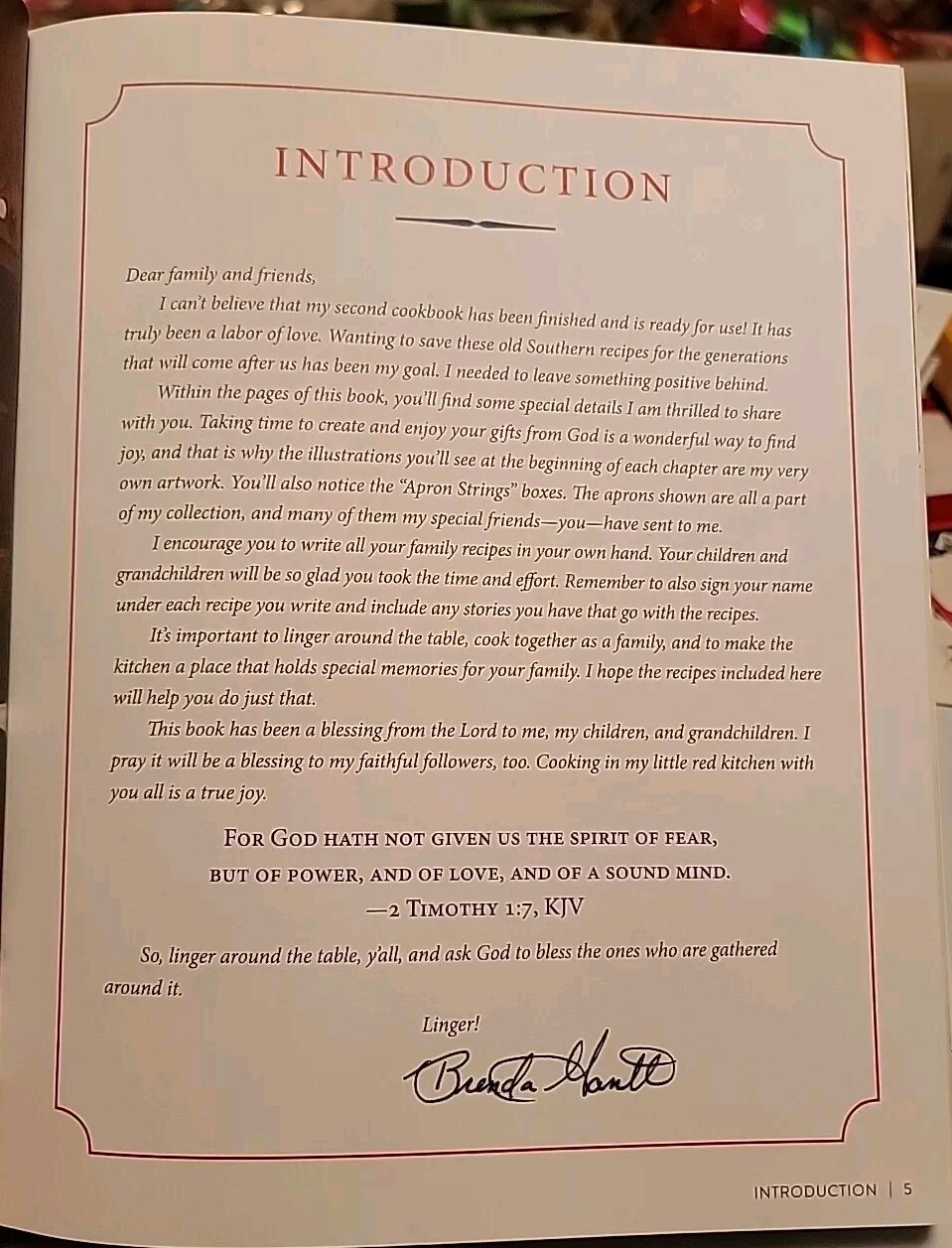 NEW Brenda Gantt Cookbook Linger Around the Table Y’all Brand New 2022