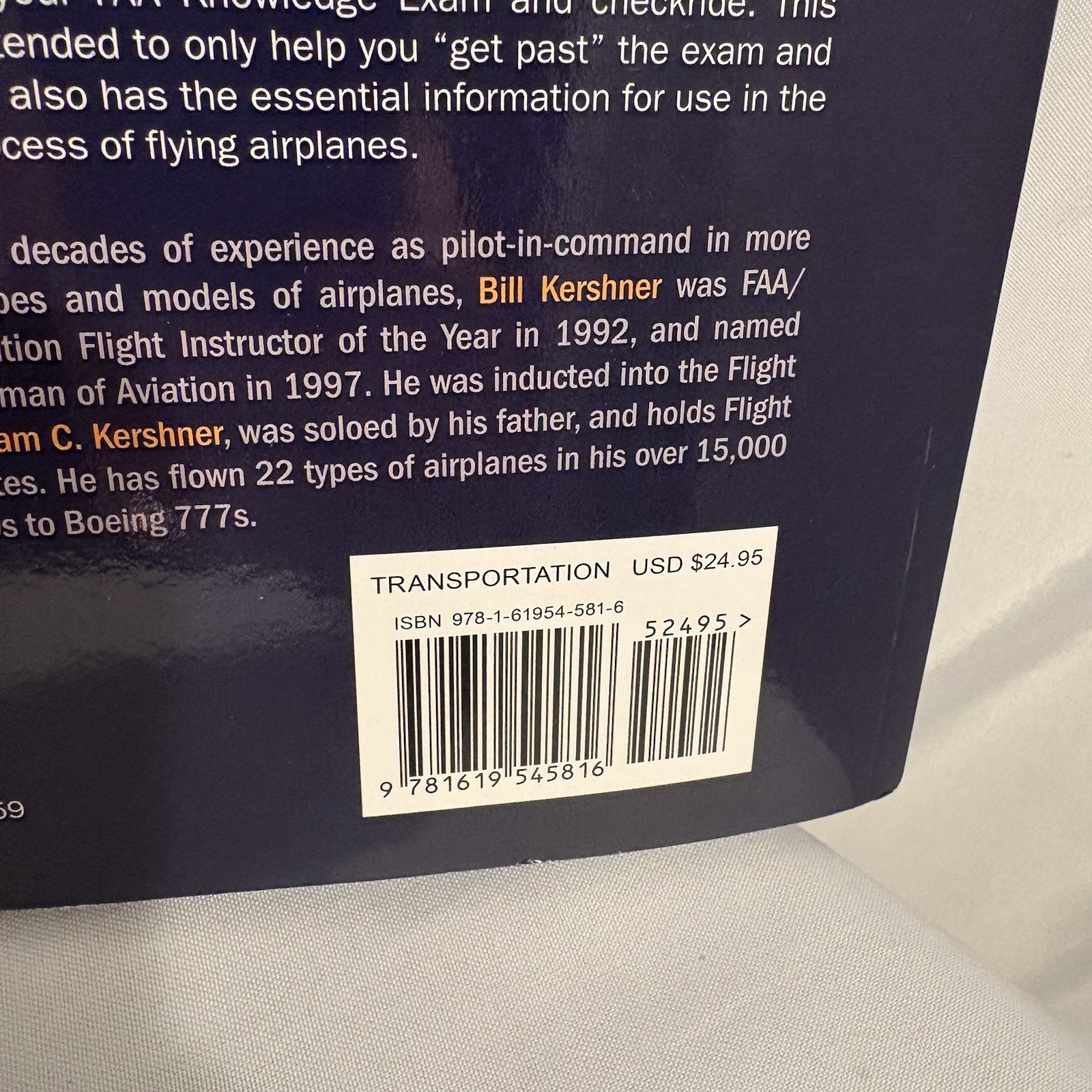 Asa Student Pilots Flight Manual 11th Kershner Private Sport Textbook Plane