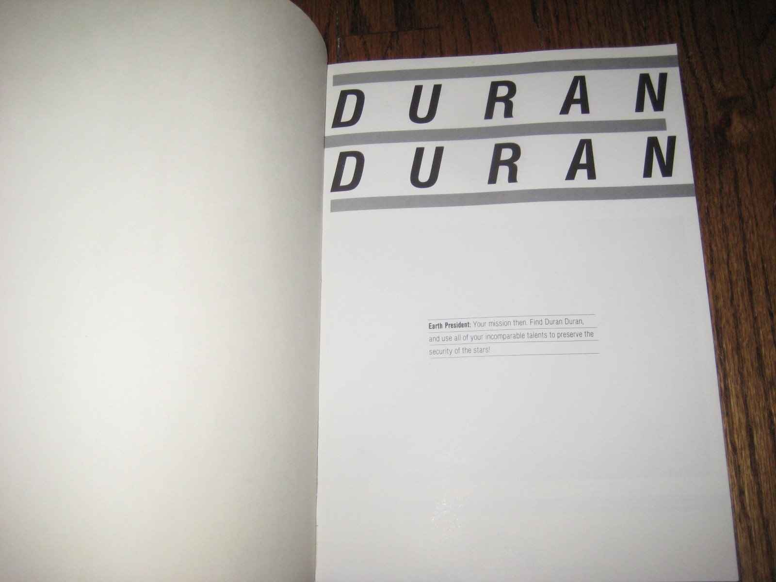 Duran Duran Book The First Four Years of the Fab Five Neil Gaiman 125 pages.