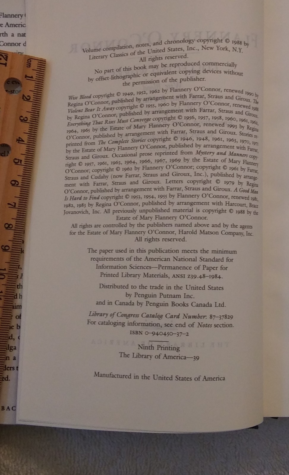 Flannery O’Connor : Collected Works – The Library of America – VERY GOOD