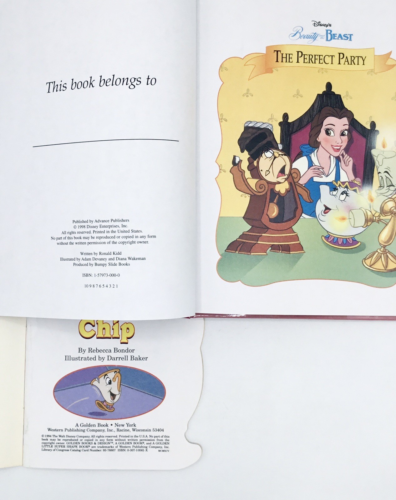 1990s Disney’s Beauty and the Beast: HC-The Perfect Party, TPB-A Story for Chip