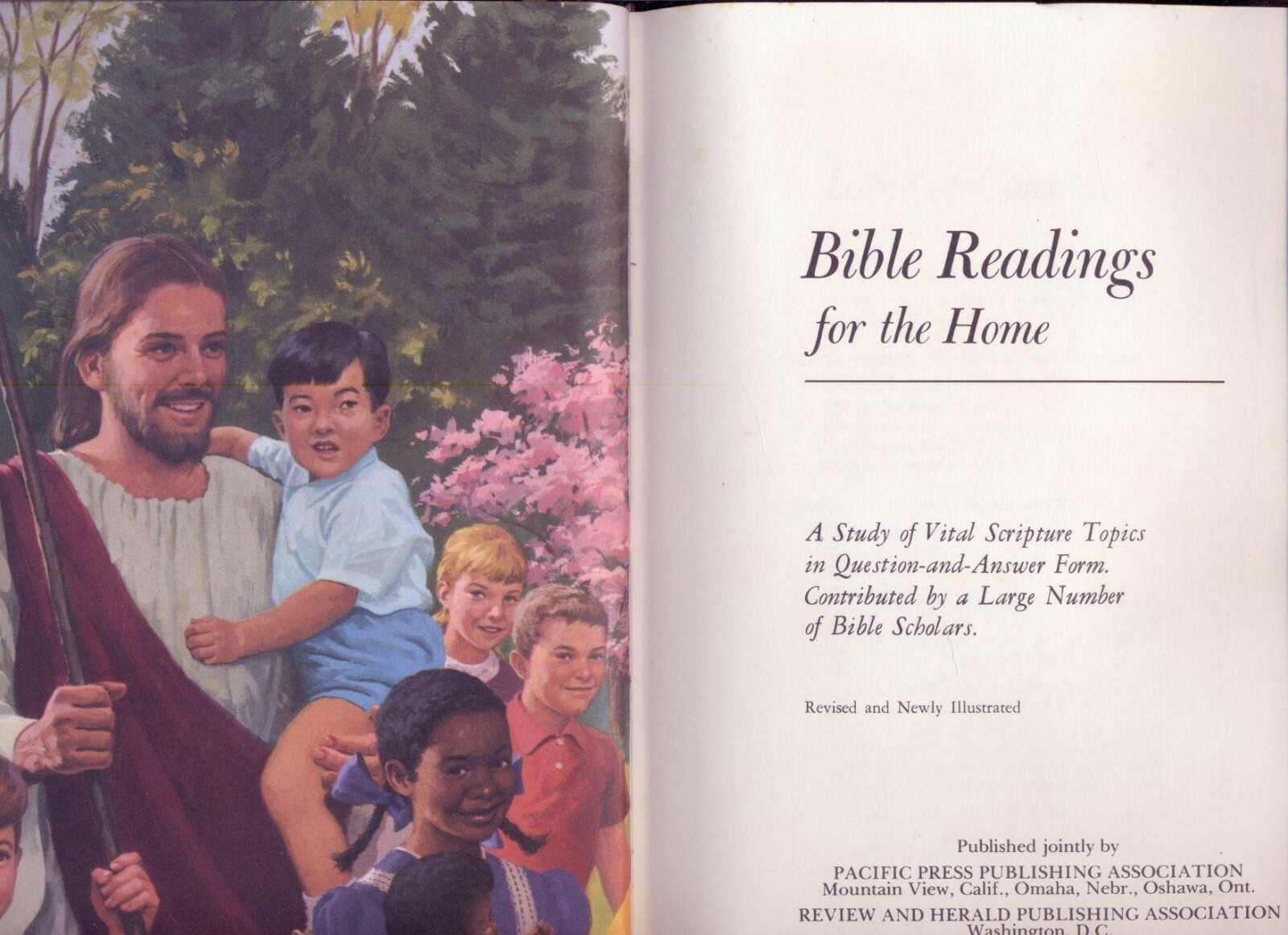 BIBLE READINGS FOR THE HOME – LARGE 572 PAGES, BEAUTIFUL COLOR PLATES, ©1980