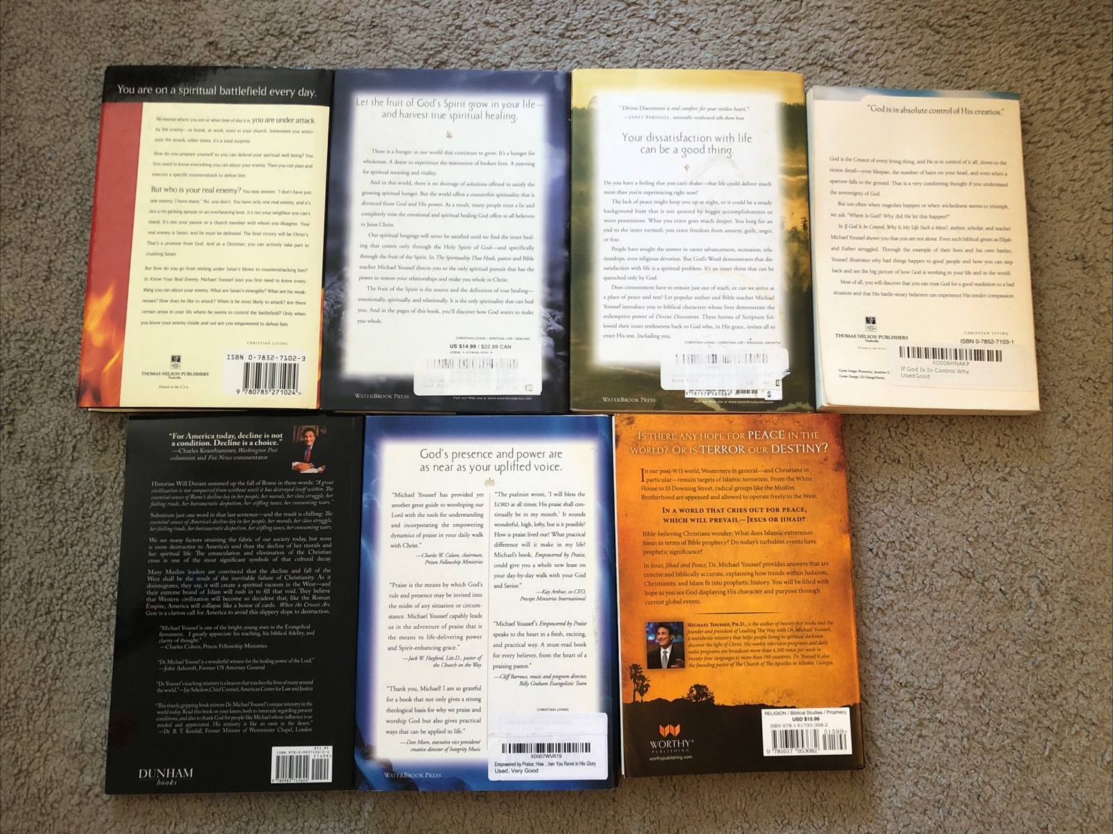 Lot 7 Michael Youssef Books (4 HCDJ & 3 PB)