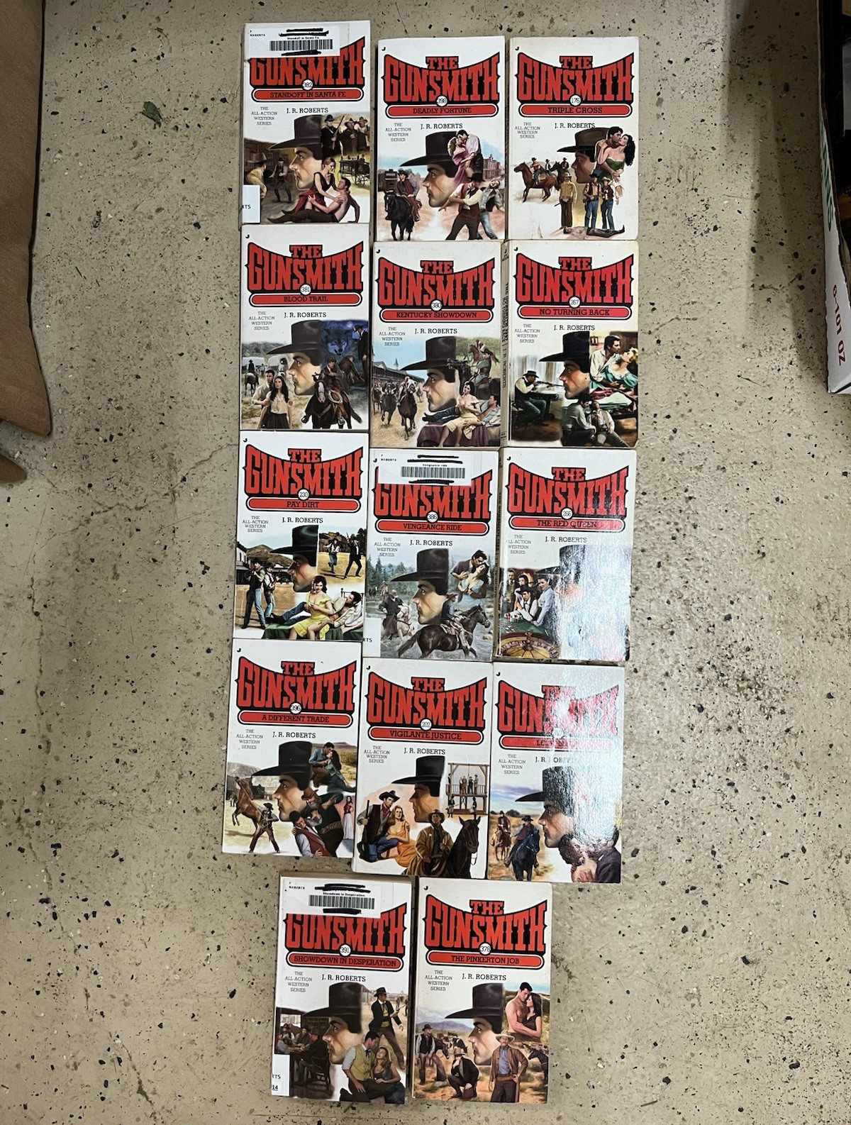 The Gunsmith Series by J. R. Roberts Paperback Western Novel, Jove