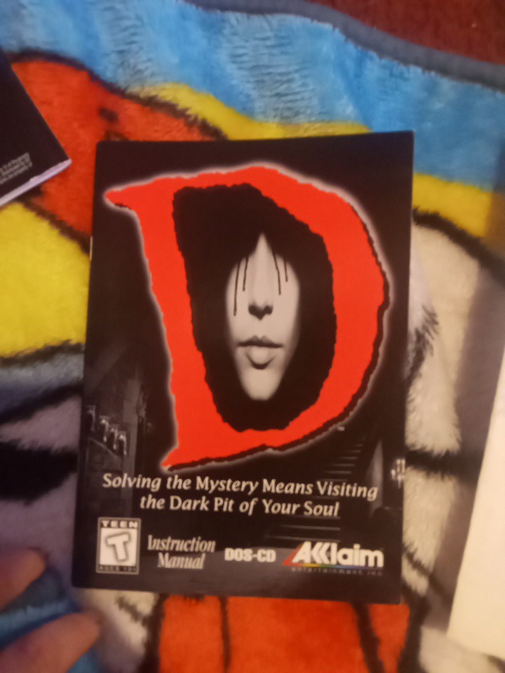 „D“ Video Game Acclaim DOS CD ROM Manual ONLY Kenji Eno PC 1995